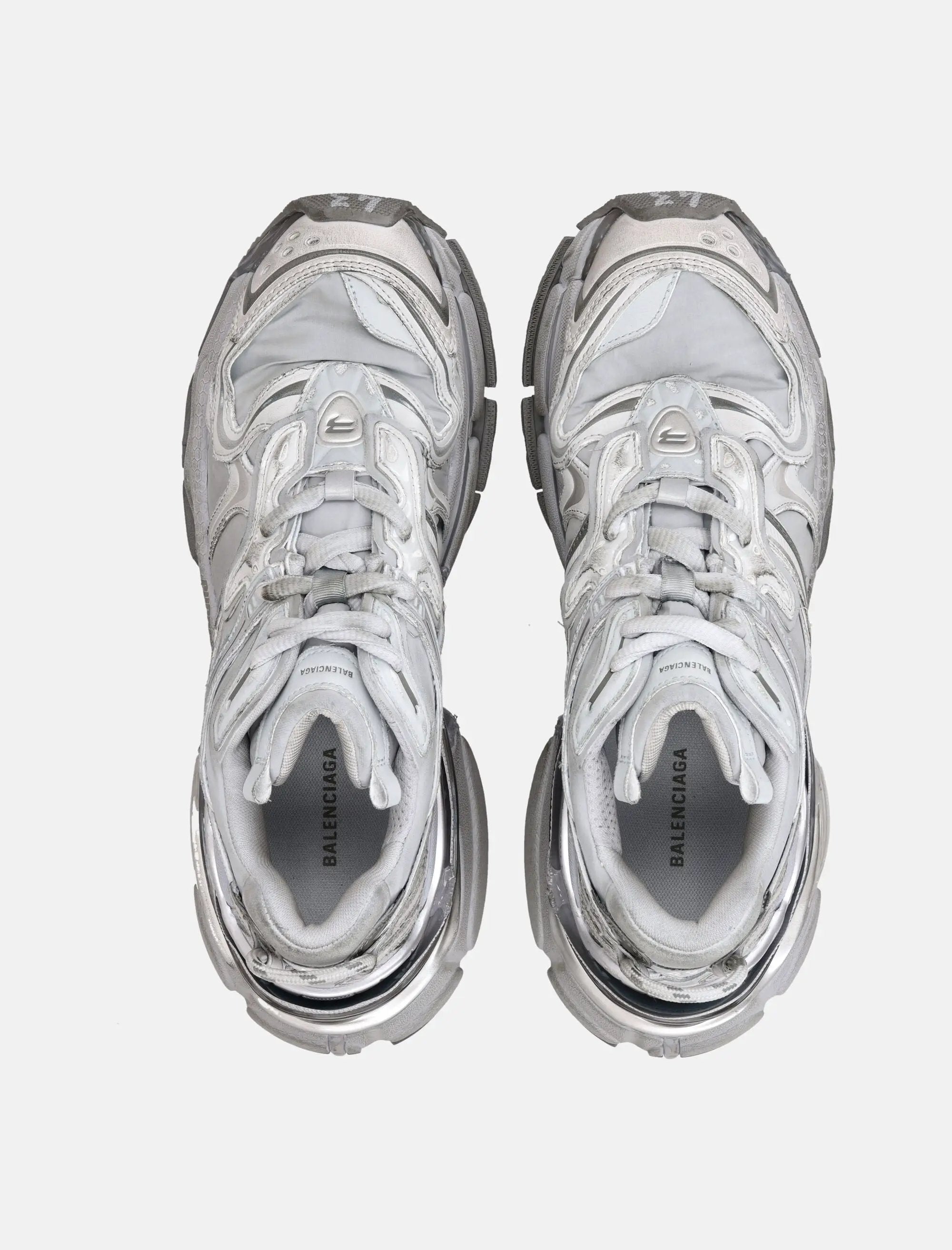 Runner 2.0 Sneakers Grey Silver Balenciaga оригінал – Купити в Україні – вид ззаду