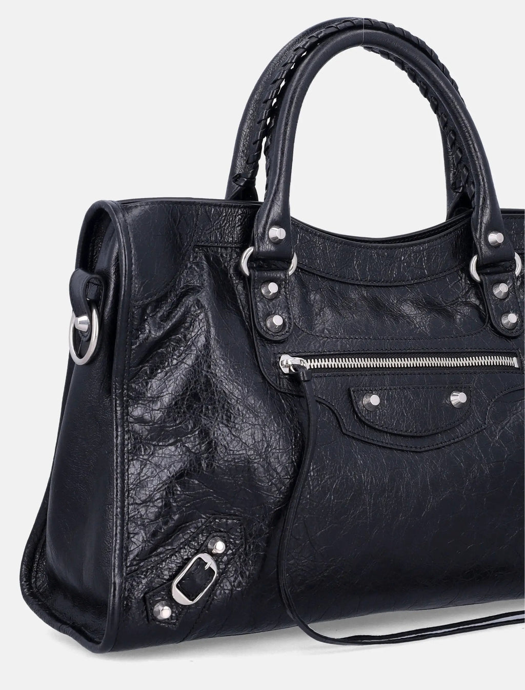 Оригінальна Le City Bag M Black Leather Balenciaga – вид ззаду