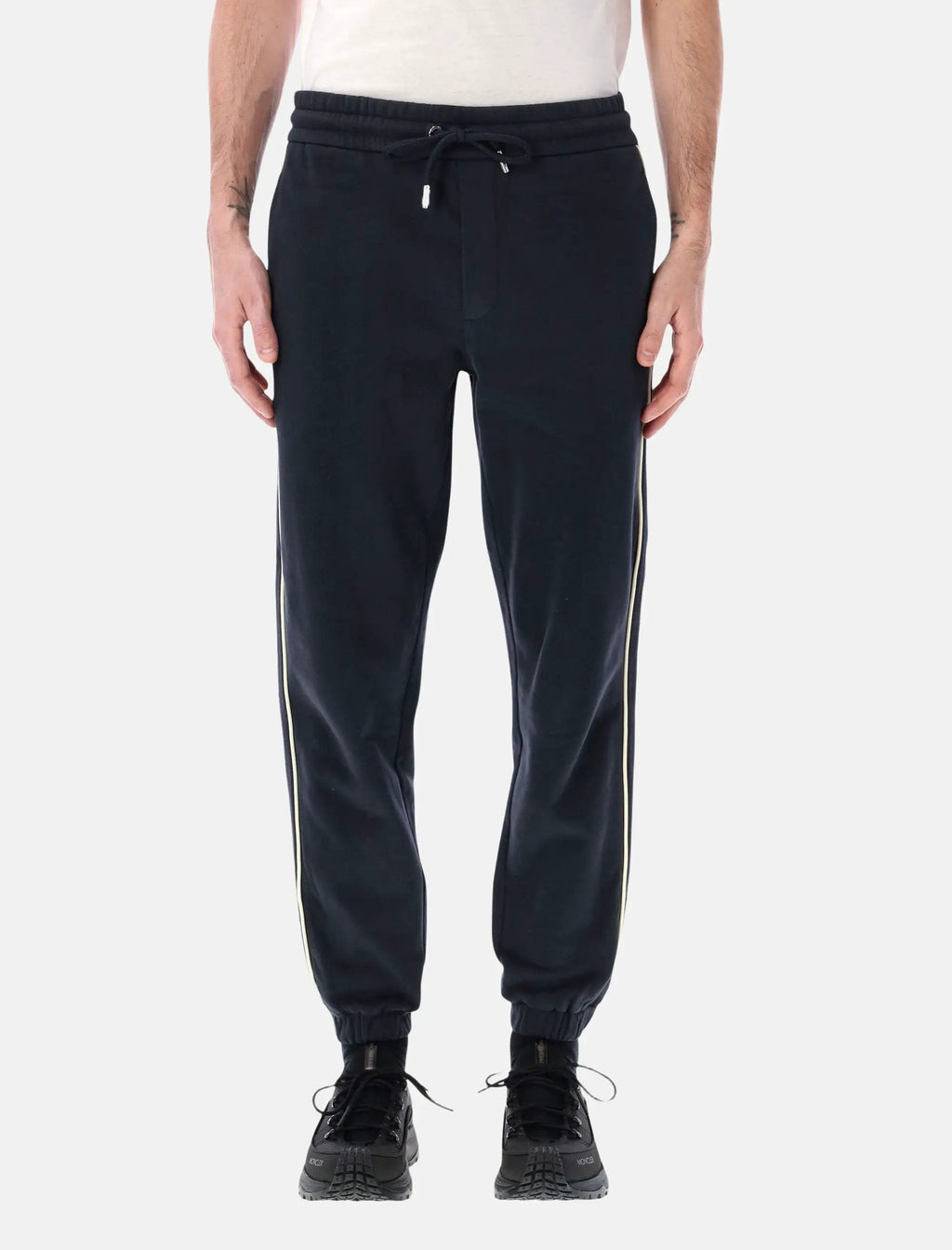 Sweatpants Side Stripe Navy Drawstring Concealed Cuff Moncler оригінал – Купити в Україні – боковий вид