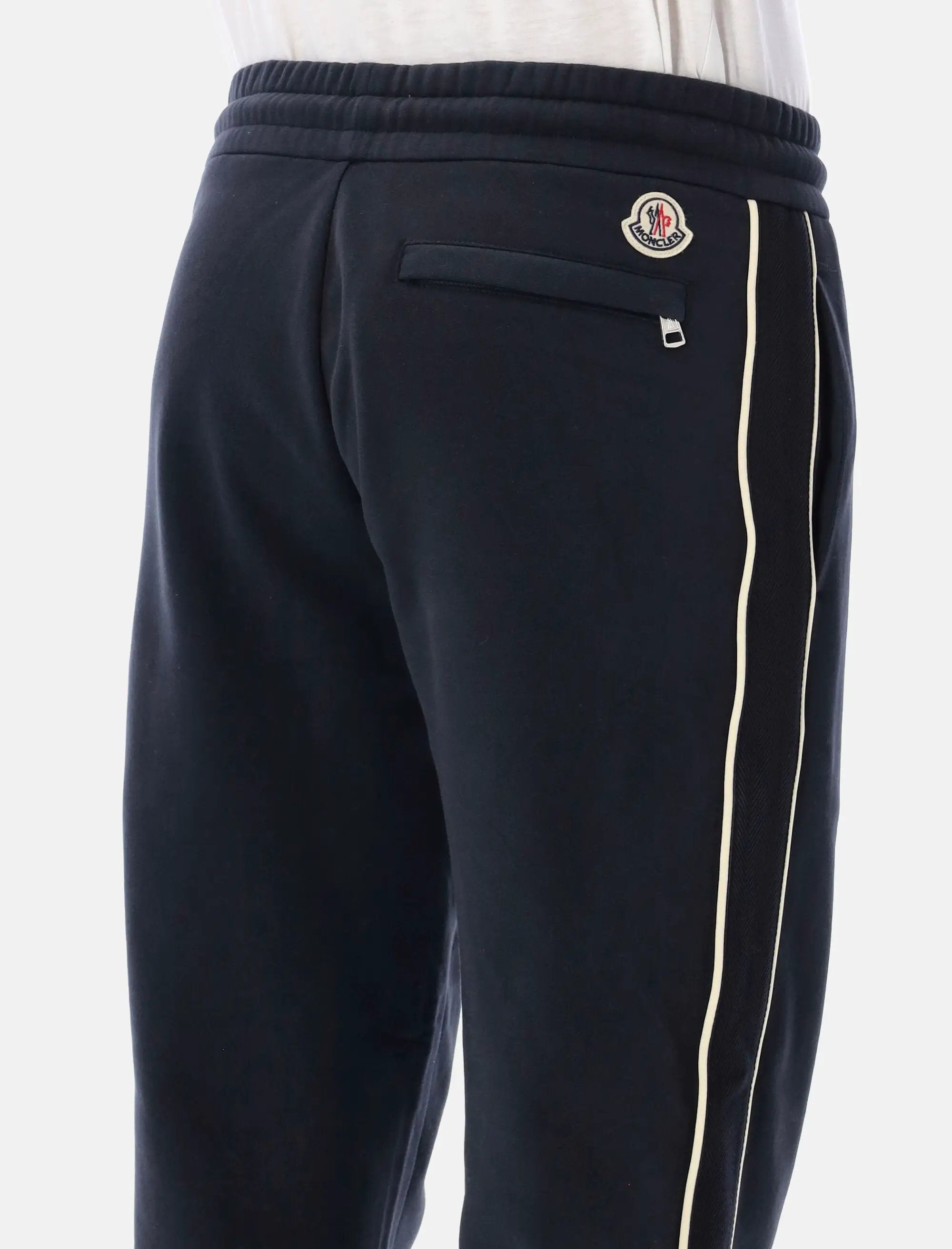 Sweatpants Side Stripe Navy Drawstring Concealed Cuff Moncler оригінал – Купити в Україні – детальний вид