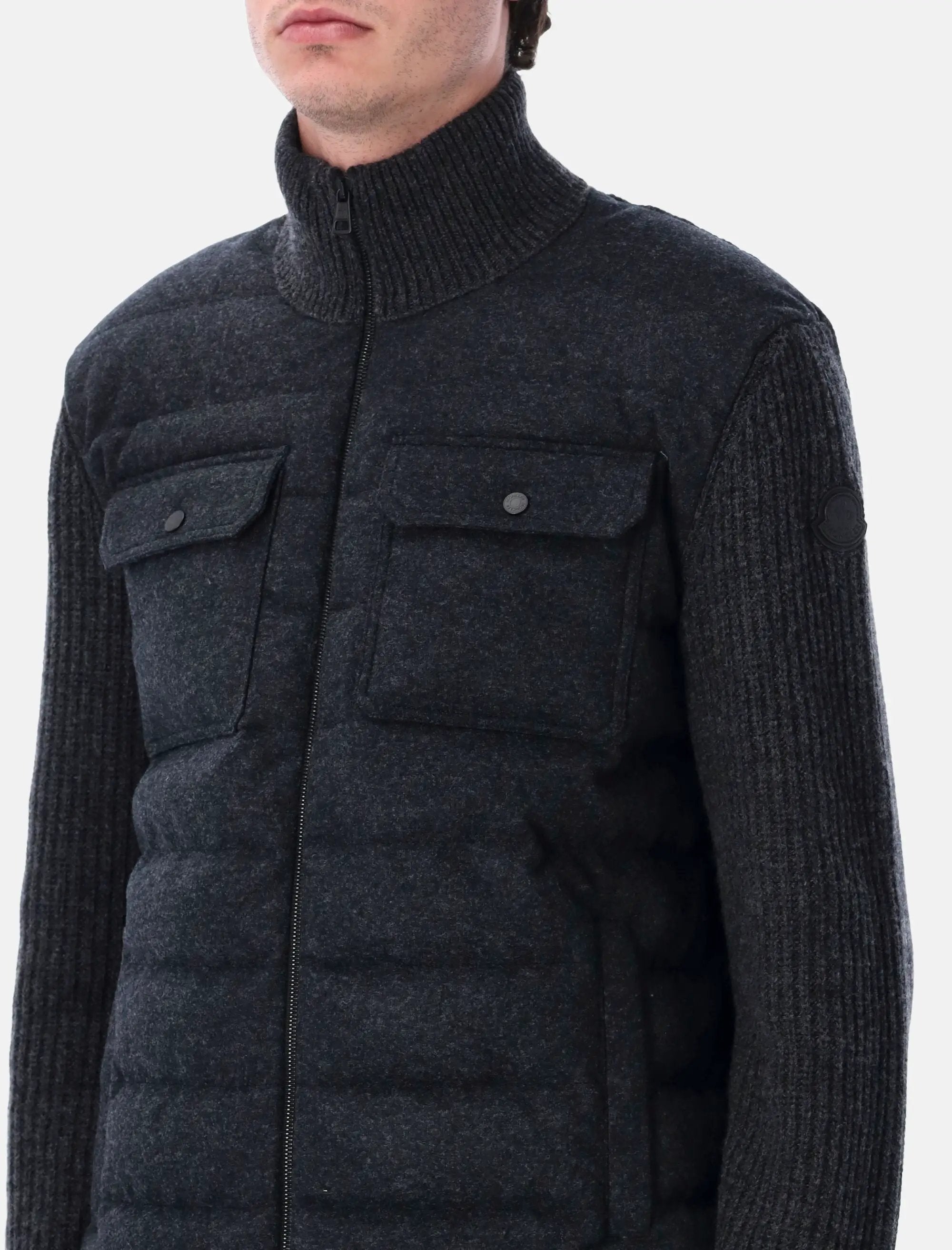 Оригінальна Cardigan Tricot Padded Knit Charcoal Moncler – детальний вид