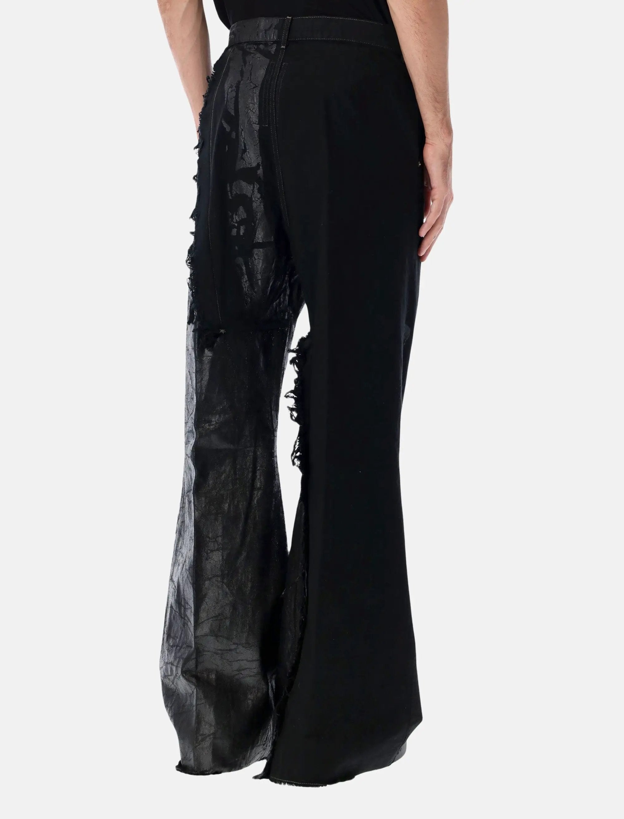 Joris Black Pants With Distressed Details Rick owens – Гарантія оригінальності – вид ззаду