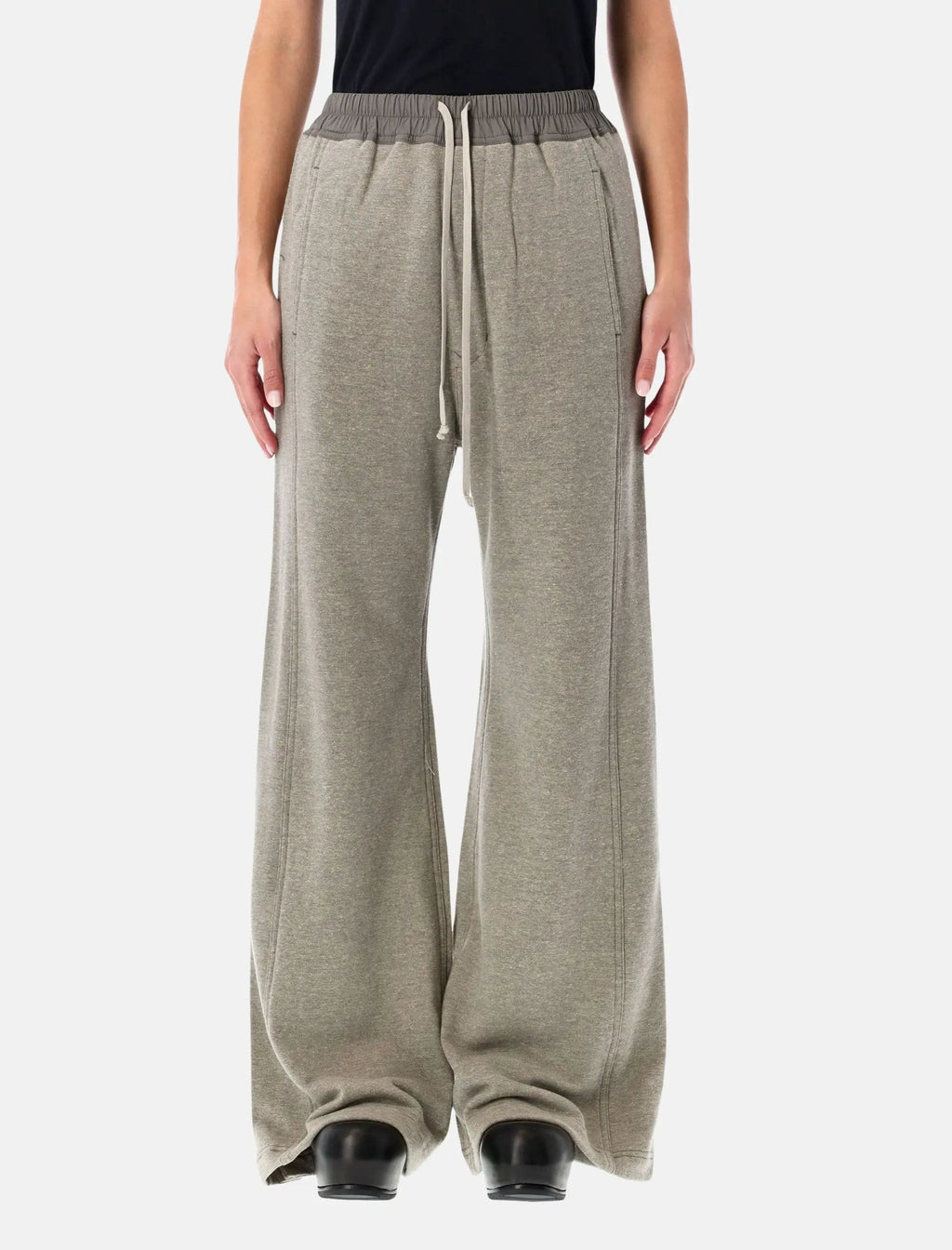 Оригінальна Grey Melange Pusher Pants Rick owens – боковий вид