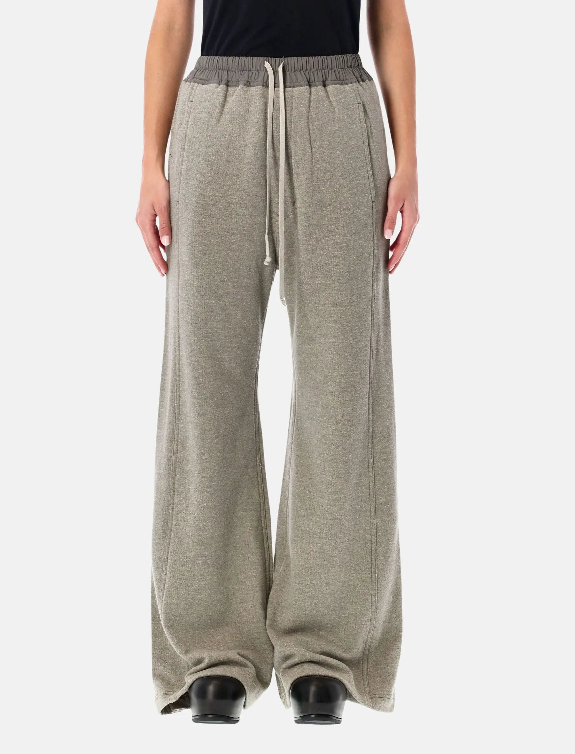 Оригінальна Grey Melange Pusher Pants Rick owens – боковий вид