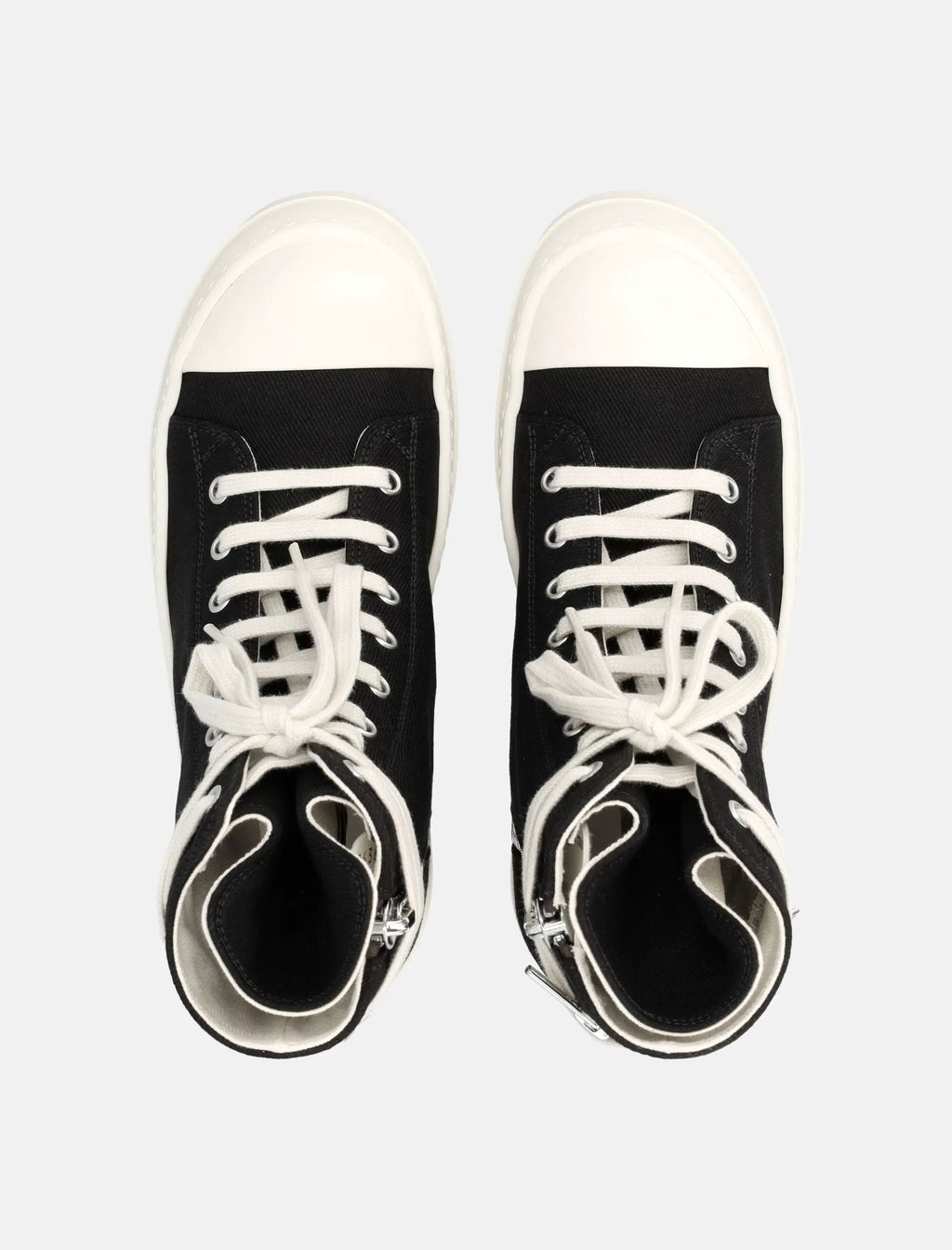 Оригінальна Womens Cargo Sneaks In Black Overdyed Denim Rick owens – вид ззаду
