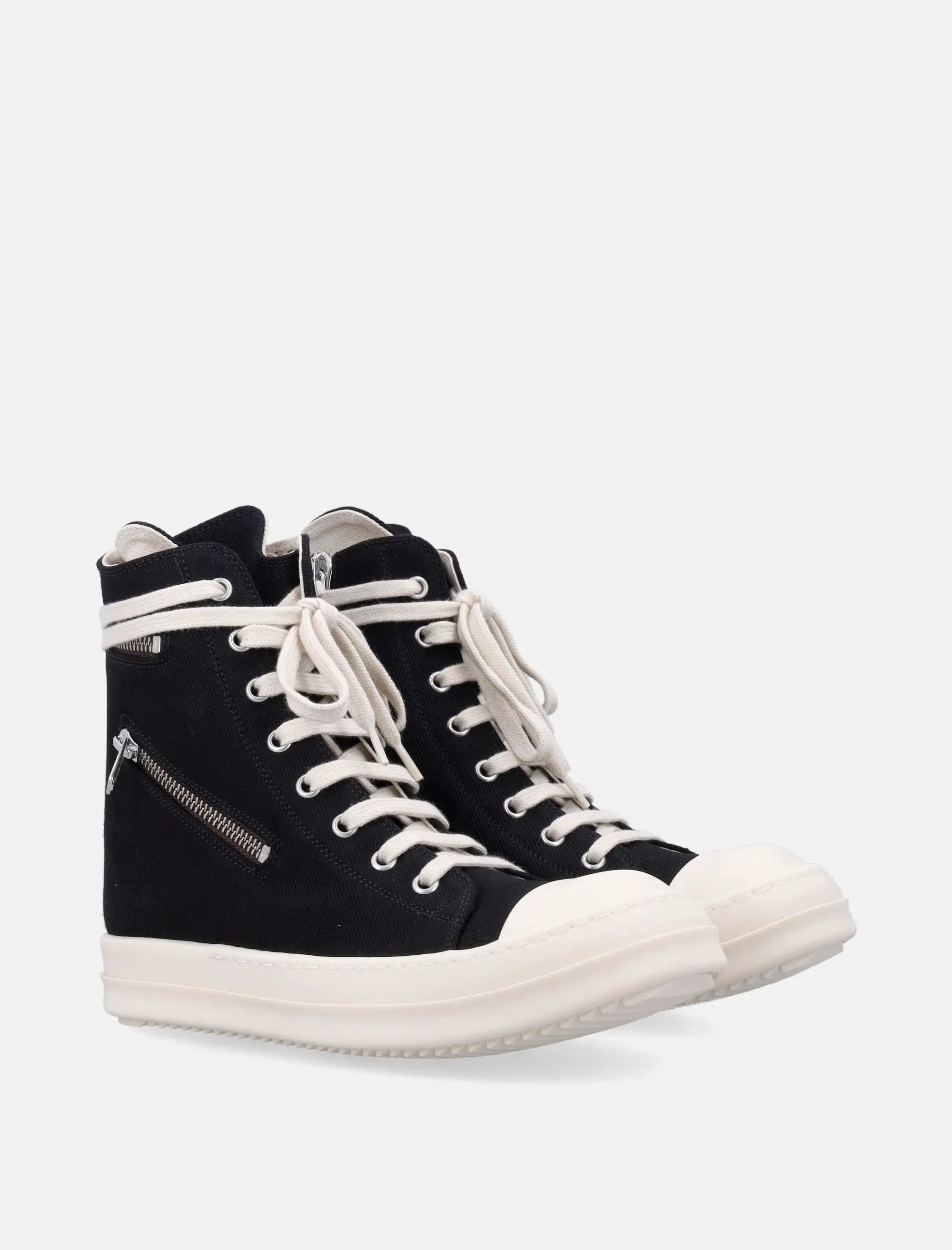 Оригінальна Womens Cargo Sneaks In Black Overdyed Denim Rick owens – детальний вид