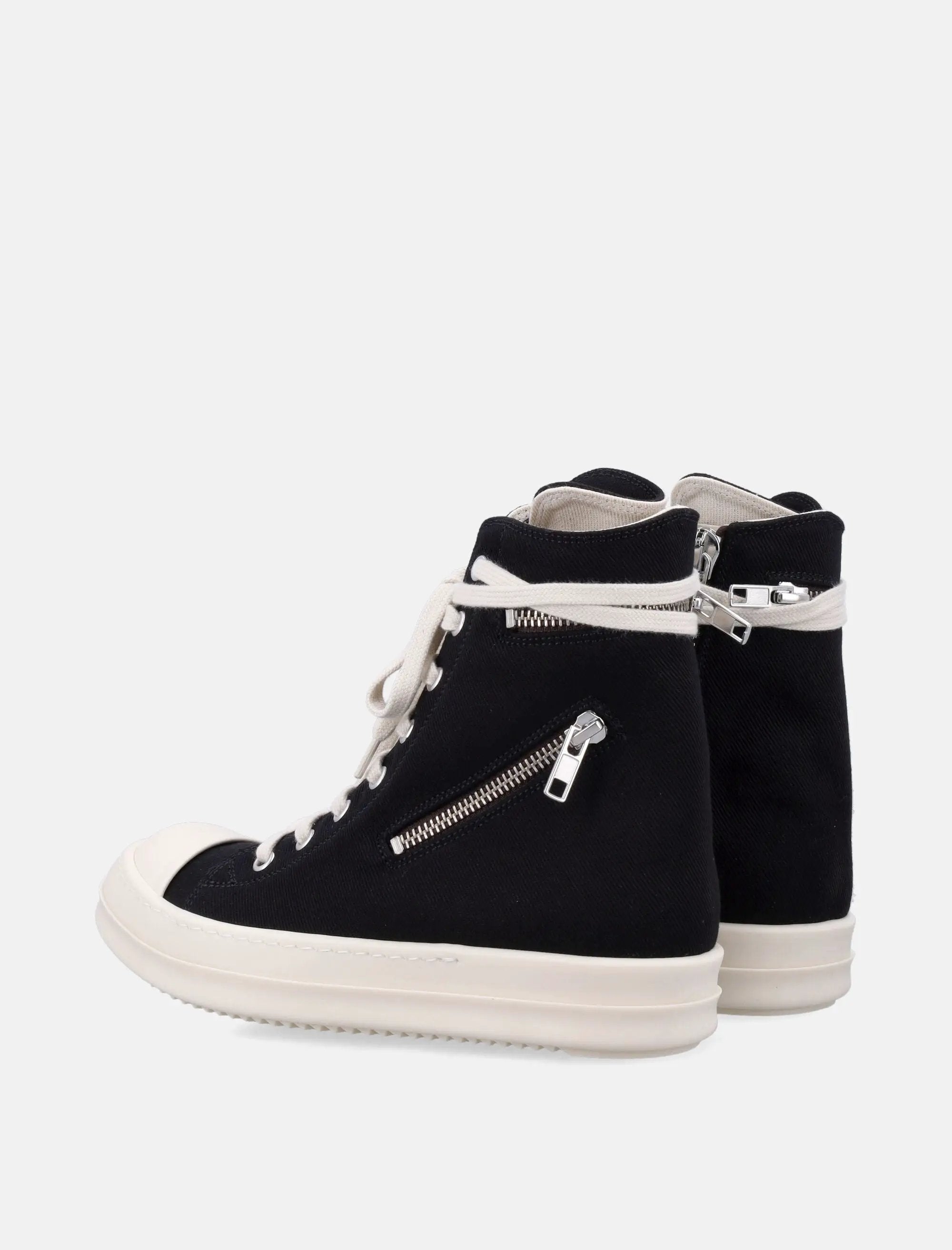 Оригінальна Womens Cargo Sneaks In Black Overdyed Denim Rick owens – збільшений вид