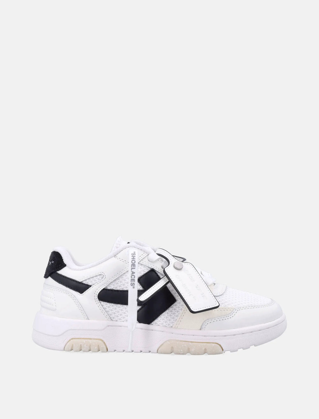 Оригінальна Slim Out Of Office White Black Womans Sneakers Off-white – боковий вид