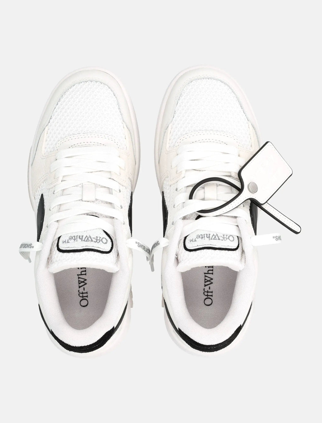 Оригінальна Slim Out Of Office White Black Womans Sneakers Off-white – вид ззаду