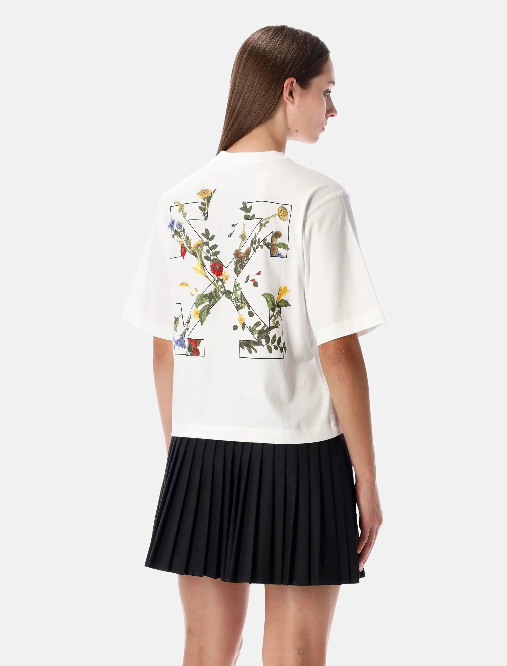 Flowers Boxy Cotton Logo T Shirt Off-white – Гарантія оригінальності – вид ззаду