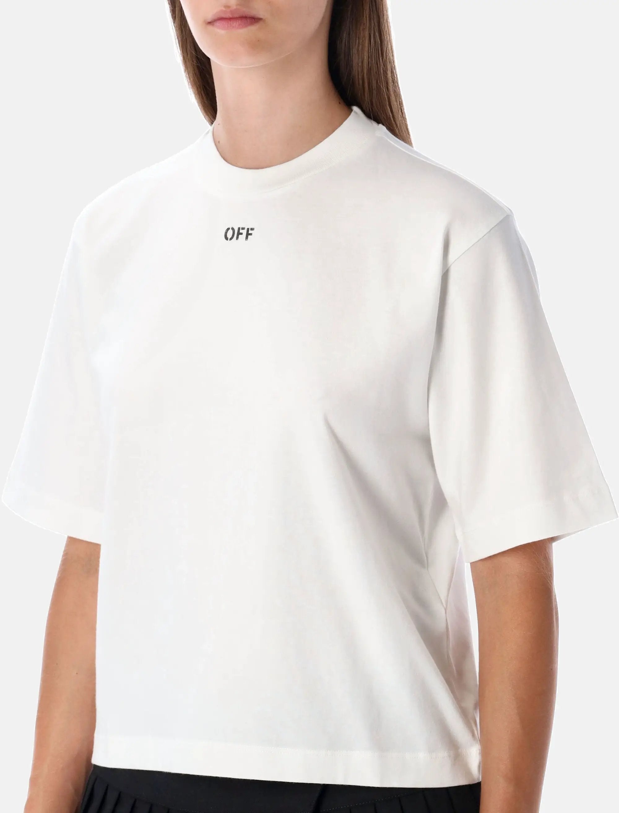 Flowers Boxy Cotton Logo T Shirt Off-white – Гарантія оригінальності – детальний вид