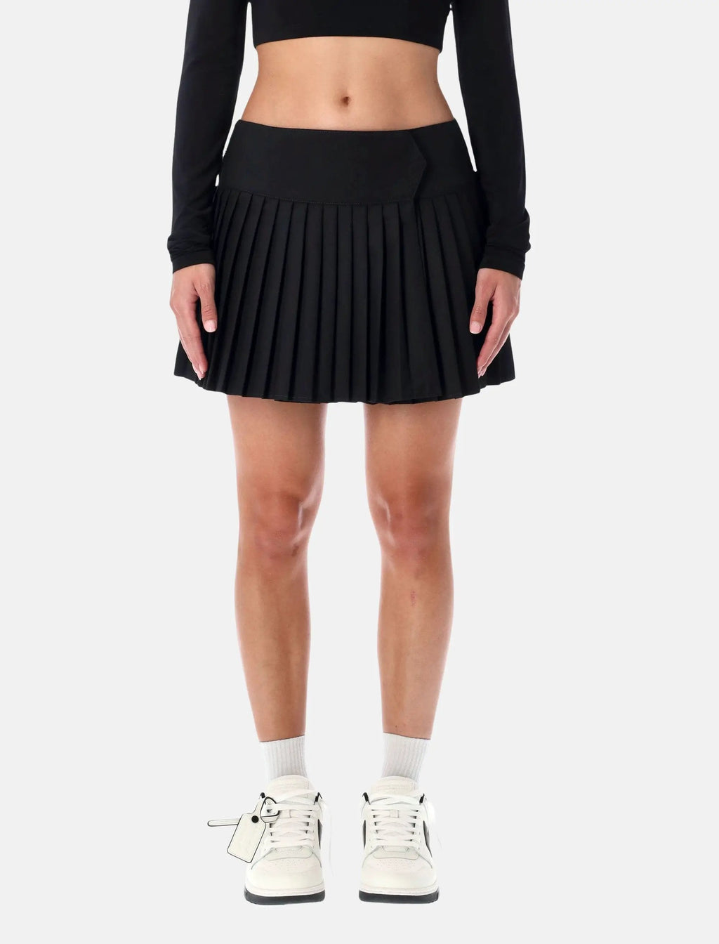 Big Bookish Pleated Skirt With Logo Off-white оригінал – Купити в Україні – боковий вид