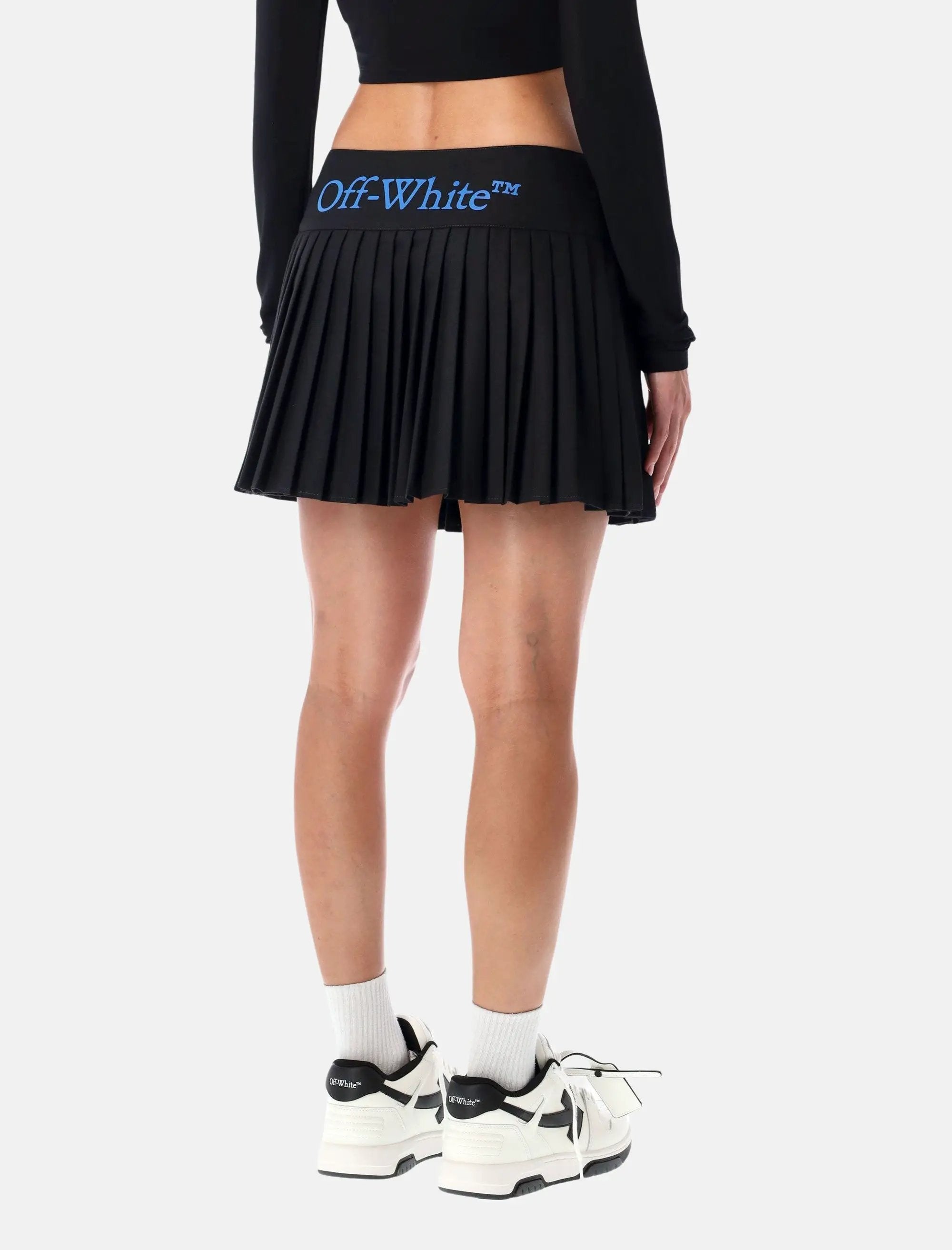 Big Bookish Pleated Skirt With Logo Off-white оригінал – Купити в Україні – вид ззаду