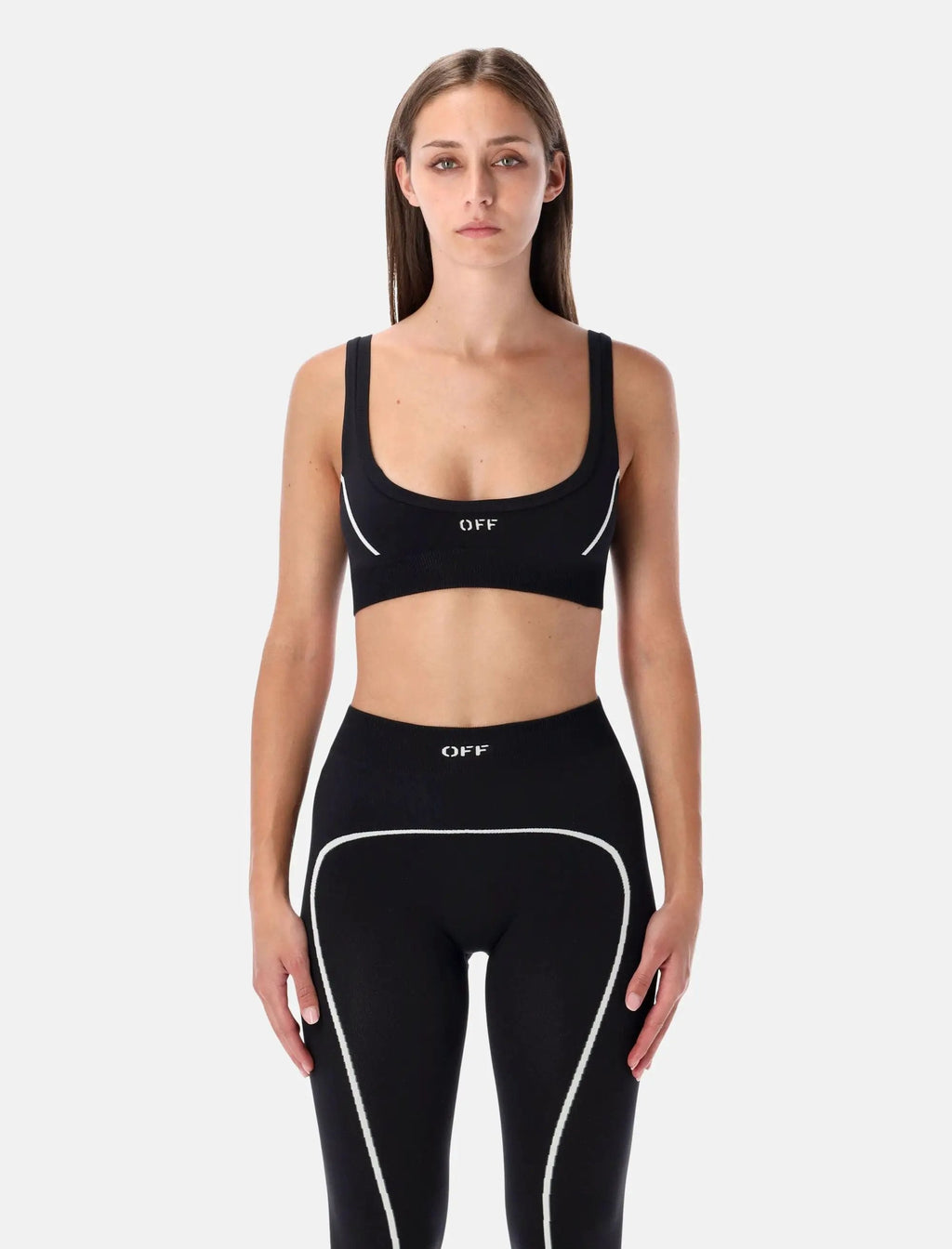 Off Stamp Seamless Logo Bra Off-white оригінал – Купити в Україні – боковий вид