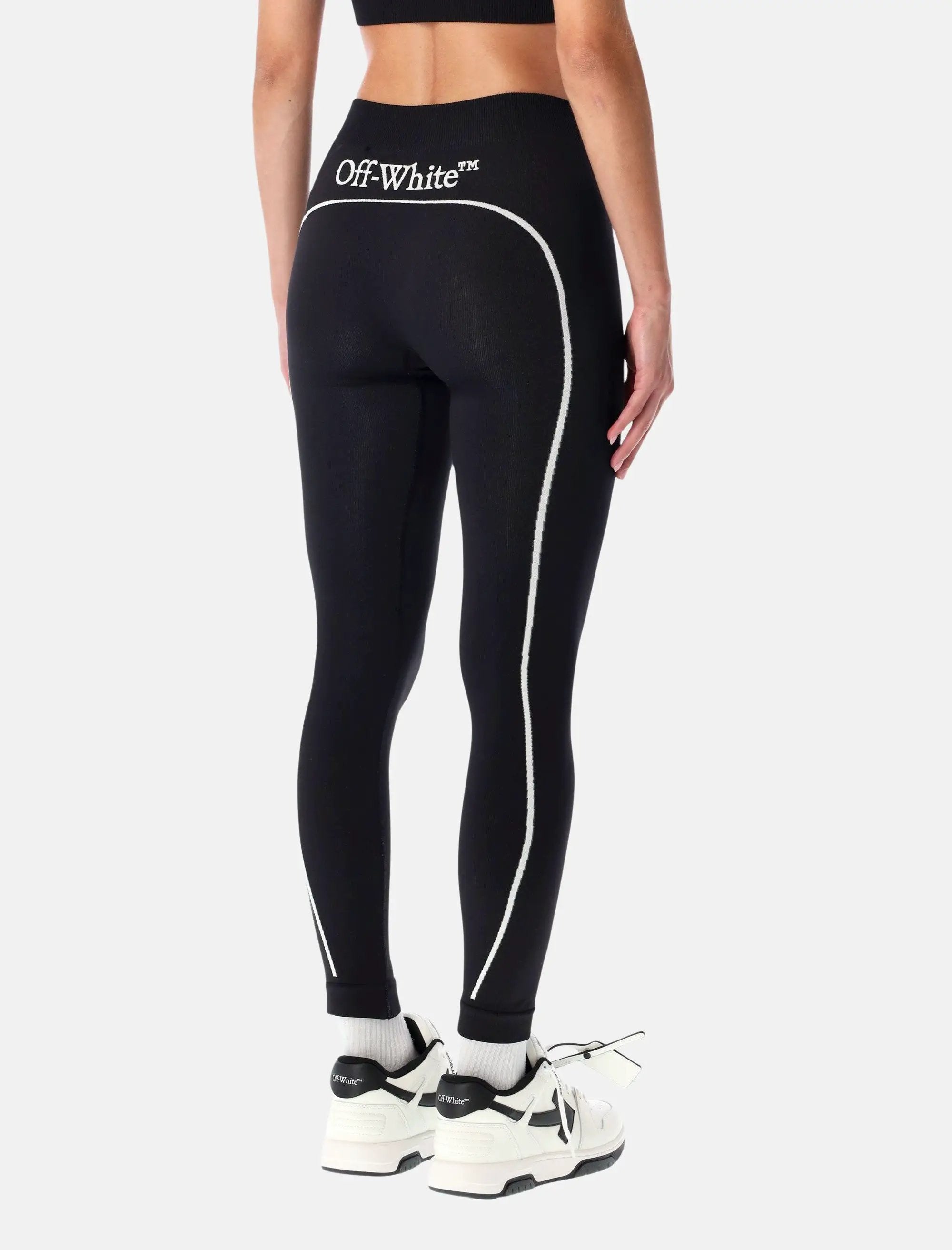 Off Stamp Seamless High Rise Leggings Off-white – Гарантія оригінальності – вид ззаду