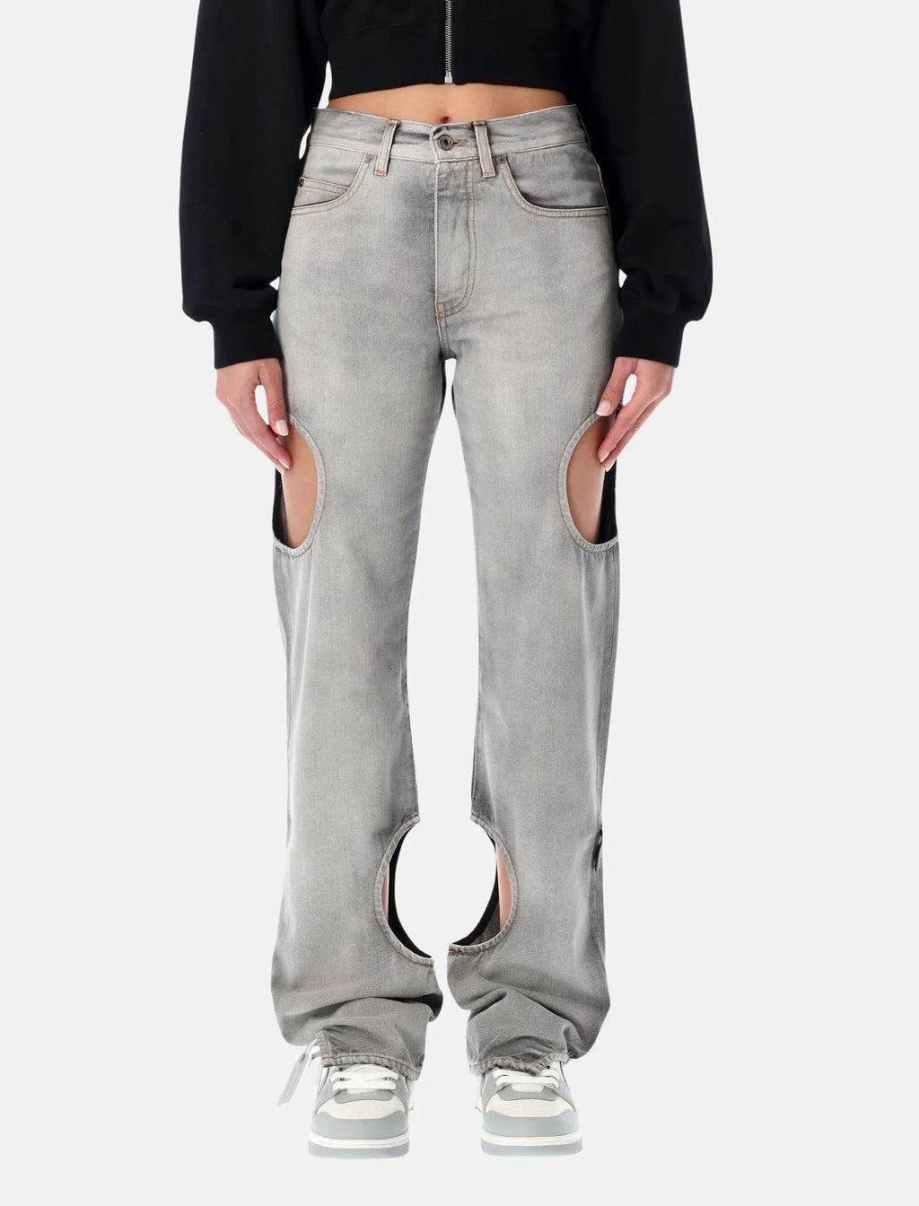 Оригінальна Grey Meteor Cut Out Jeans Off-white – боковий вид