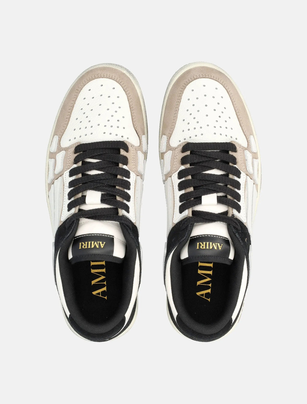 Skel Top Low Distressed Leather Sneakers Amiri – Гарантія оригінальності – вид ззаду