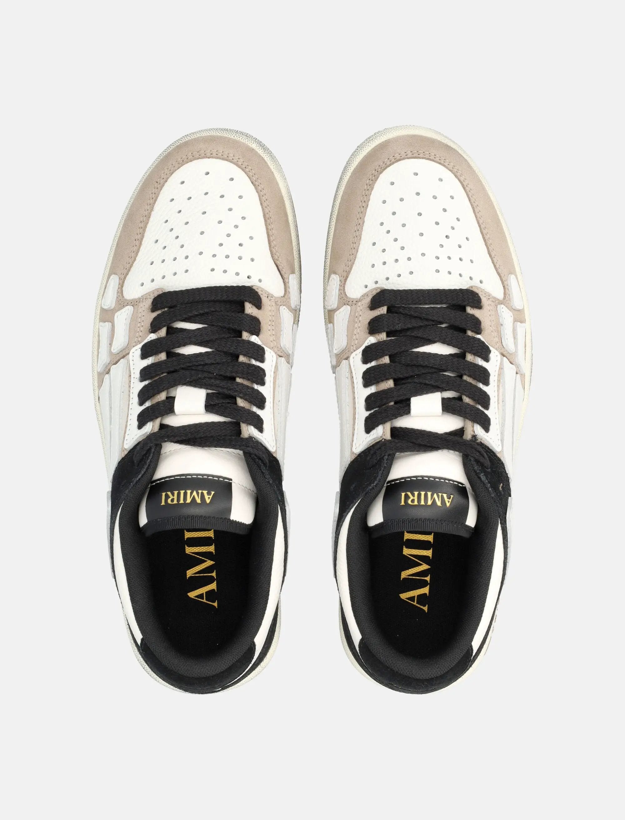 Skel Top Low Distressed Leather Sneakers Amiri – Гарантія оригінальності – вид ззаду