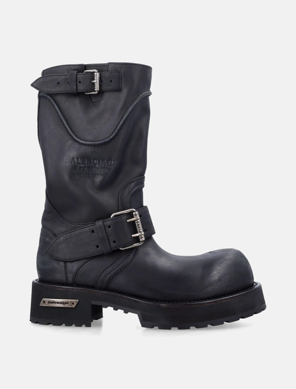 Venom Boot In Black Leather Balenciaga – Гарантія оригінальності – боковий вид