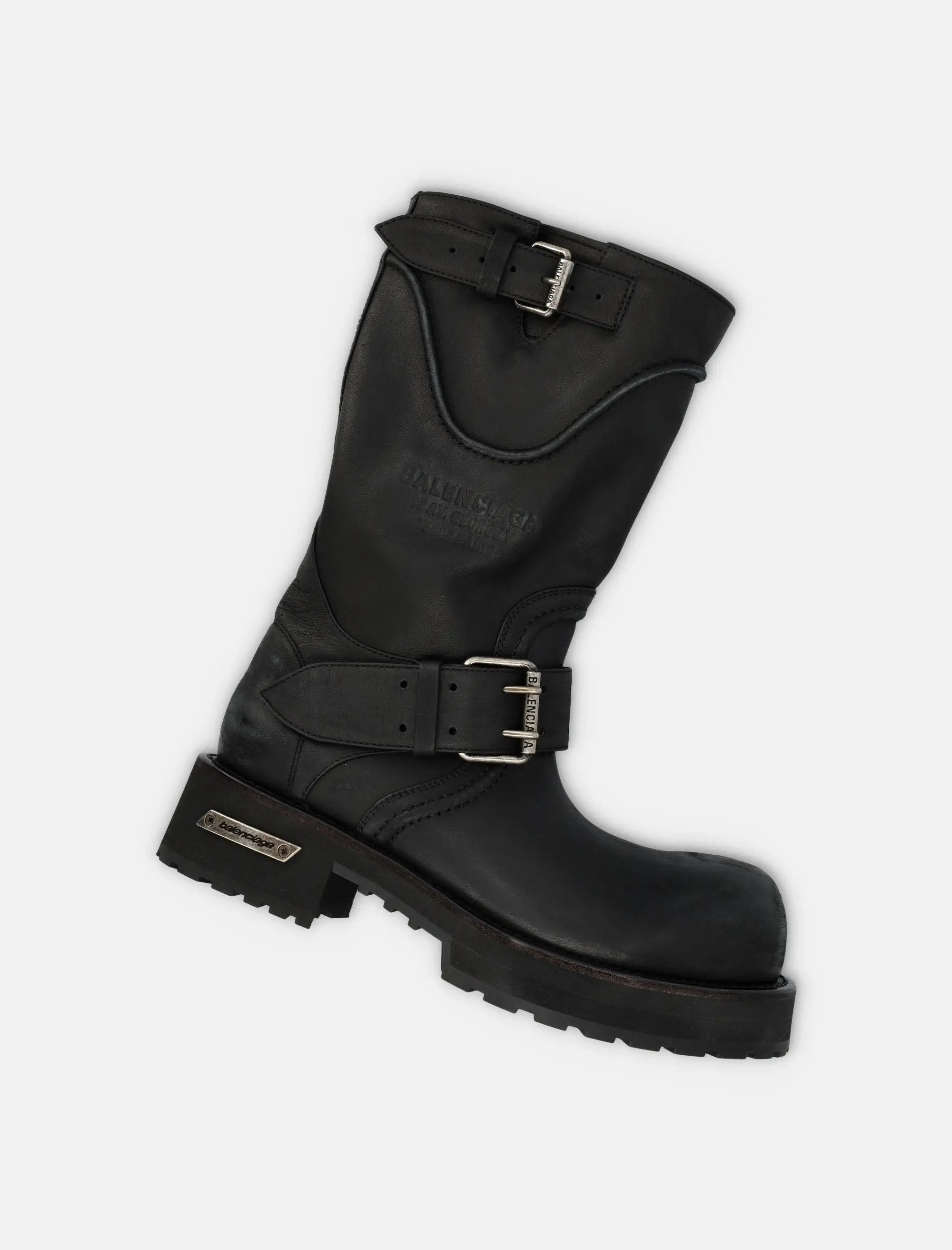 Venom Boot In Black Leather Balenciaga – Гарантія оригінальності – детальний вид