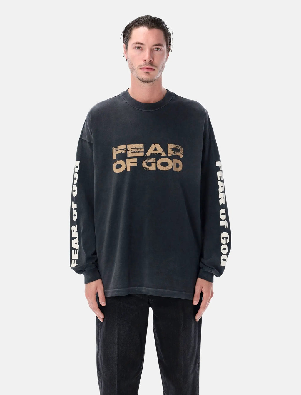 Relaxed Long Sleeve Cotton T Shirt Fear of god оригінал – Купити в Україні – боковий вид