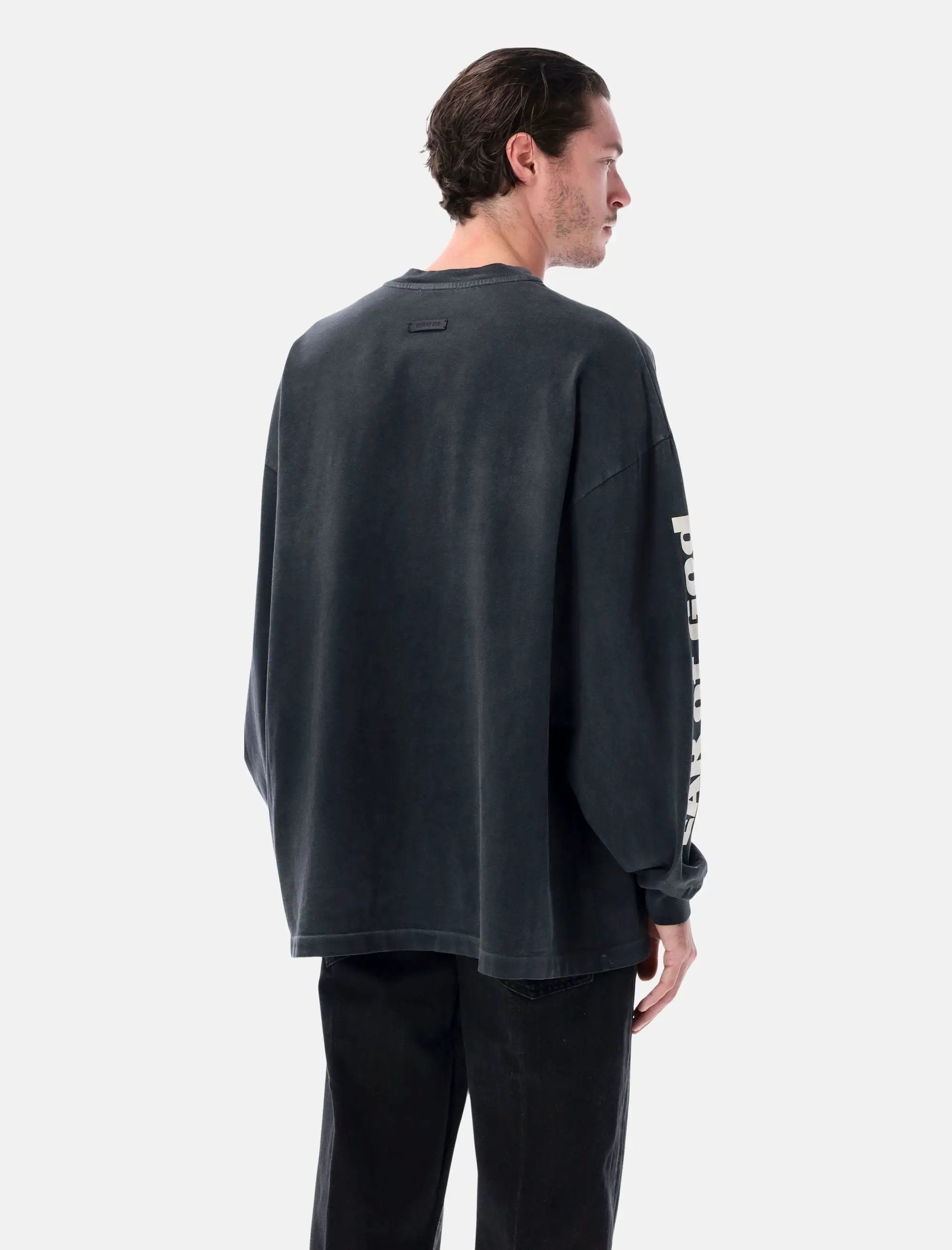 Relaxed Long Sleeve Cotton T Shirt Fear of god оригінал – Купити в Україні – вид ззаду