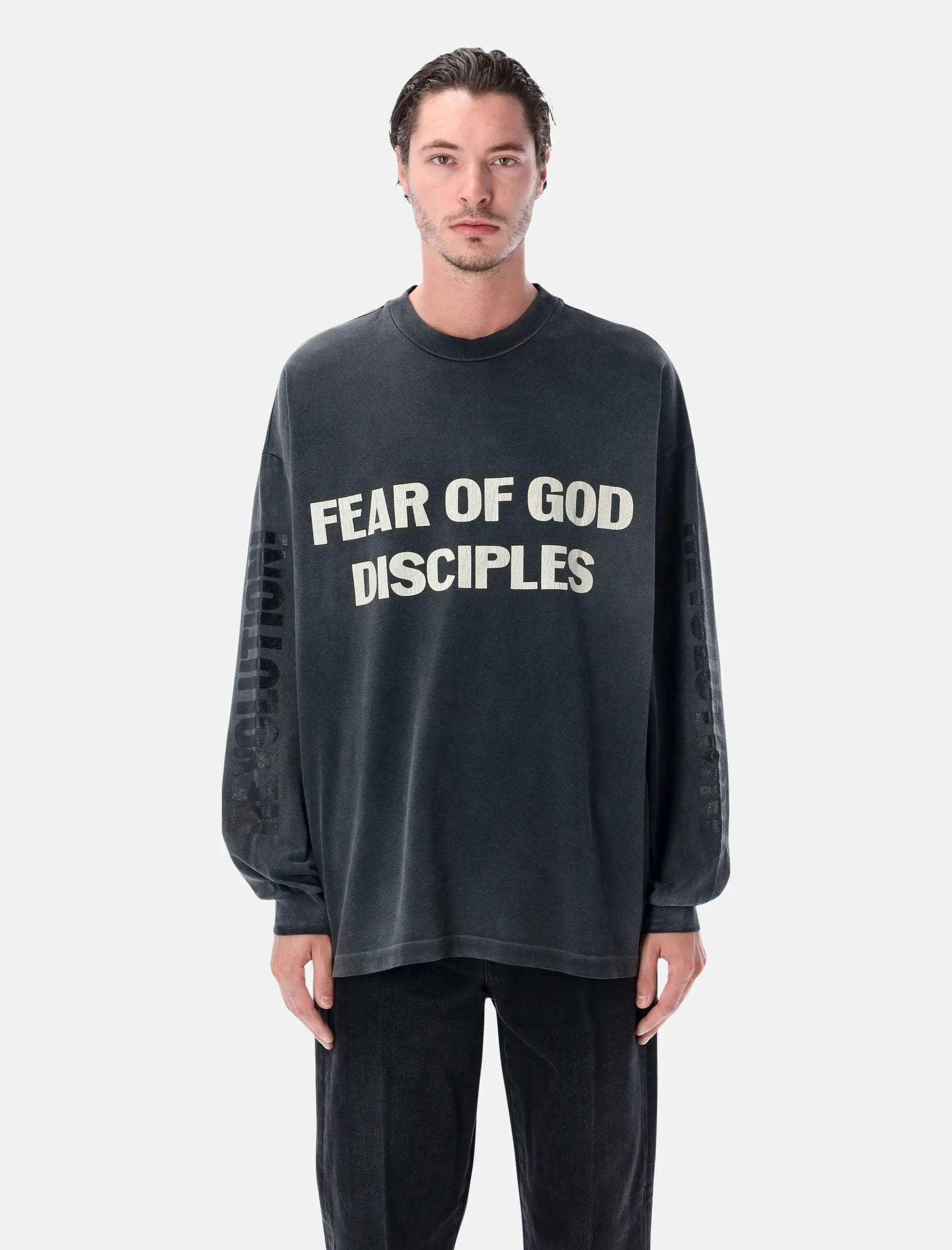 Relaxed Disciple Long Sleeve T Shirt Fear of god – Гарантія оригінальності – боковий вид