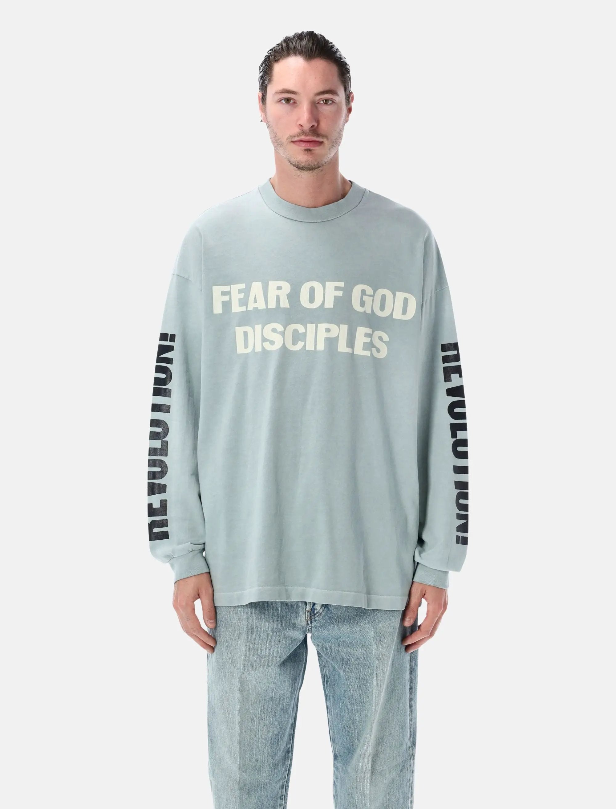 Relaxed Disciple Long Sleeve T Shirt Fear of god – Гарантія оригінальності – боковий вид