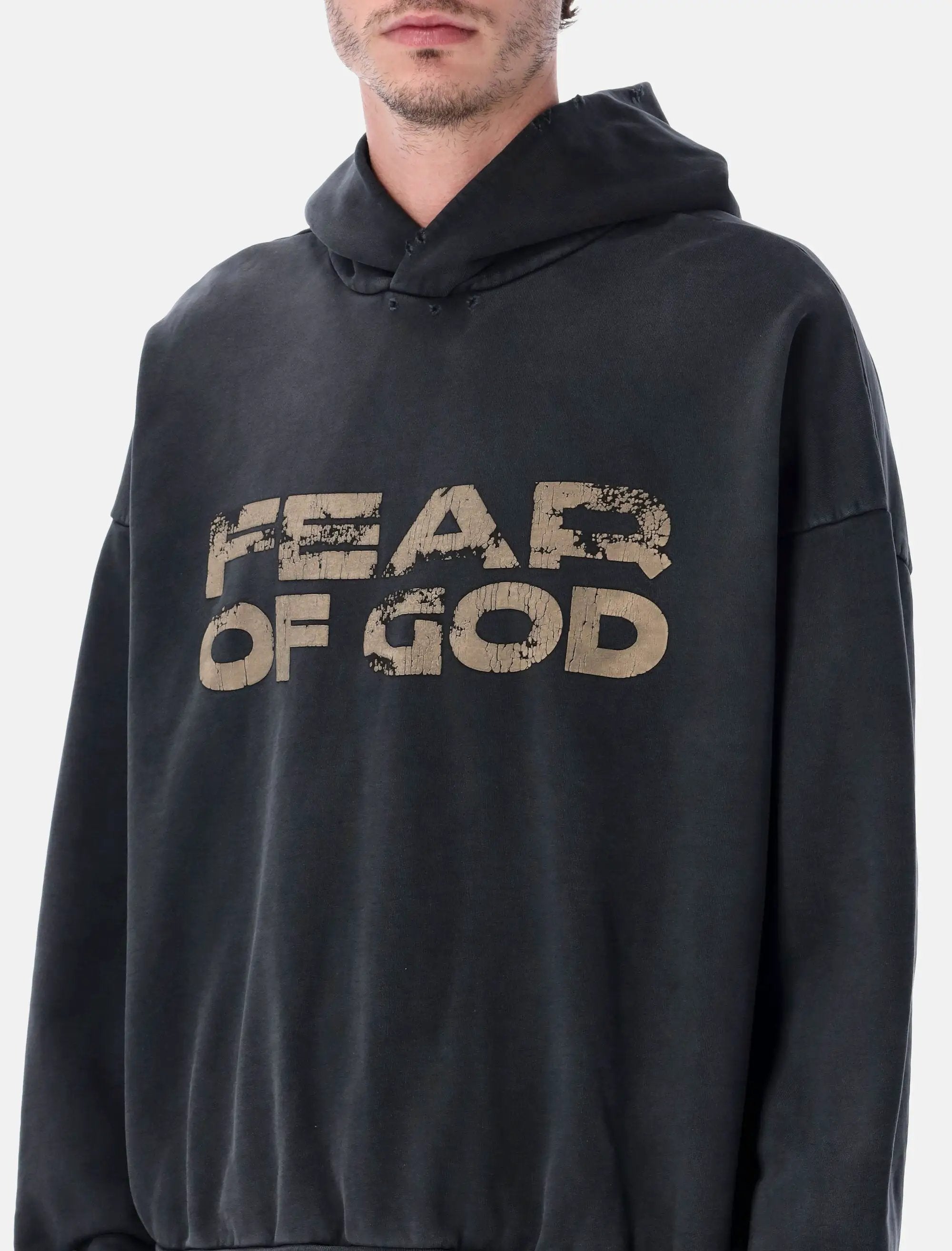 Оригінальна Black Cotton Hoodie Fear of god – детальний вид