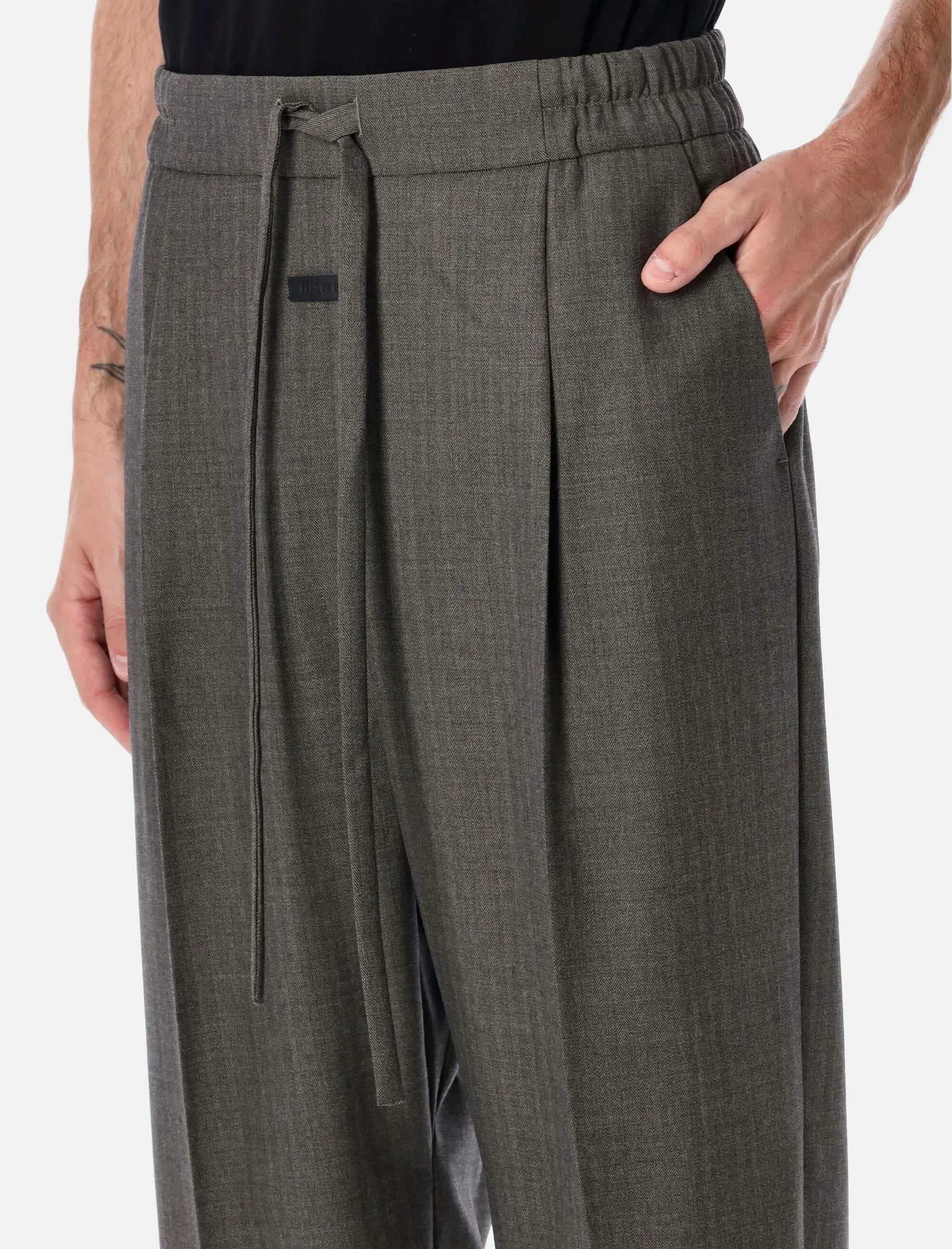 Оригінальна Heather Chevron Wool Drawstring Pants Fear of god – детальний вид