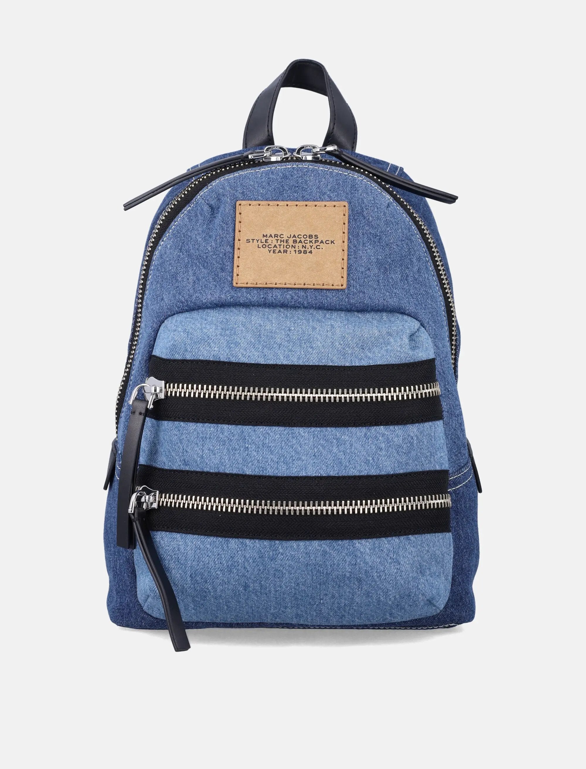 Оригінальна Biker Colorblock Denim Medium Backpack Marc jacobs – боковий вид