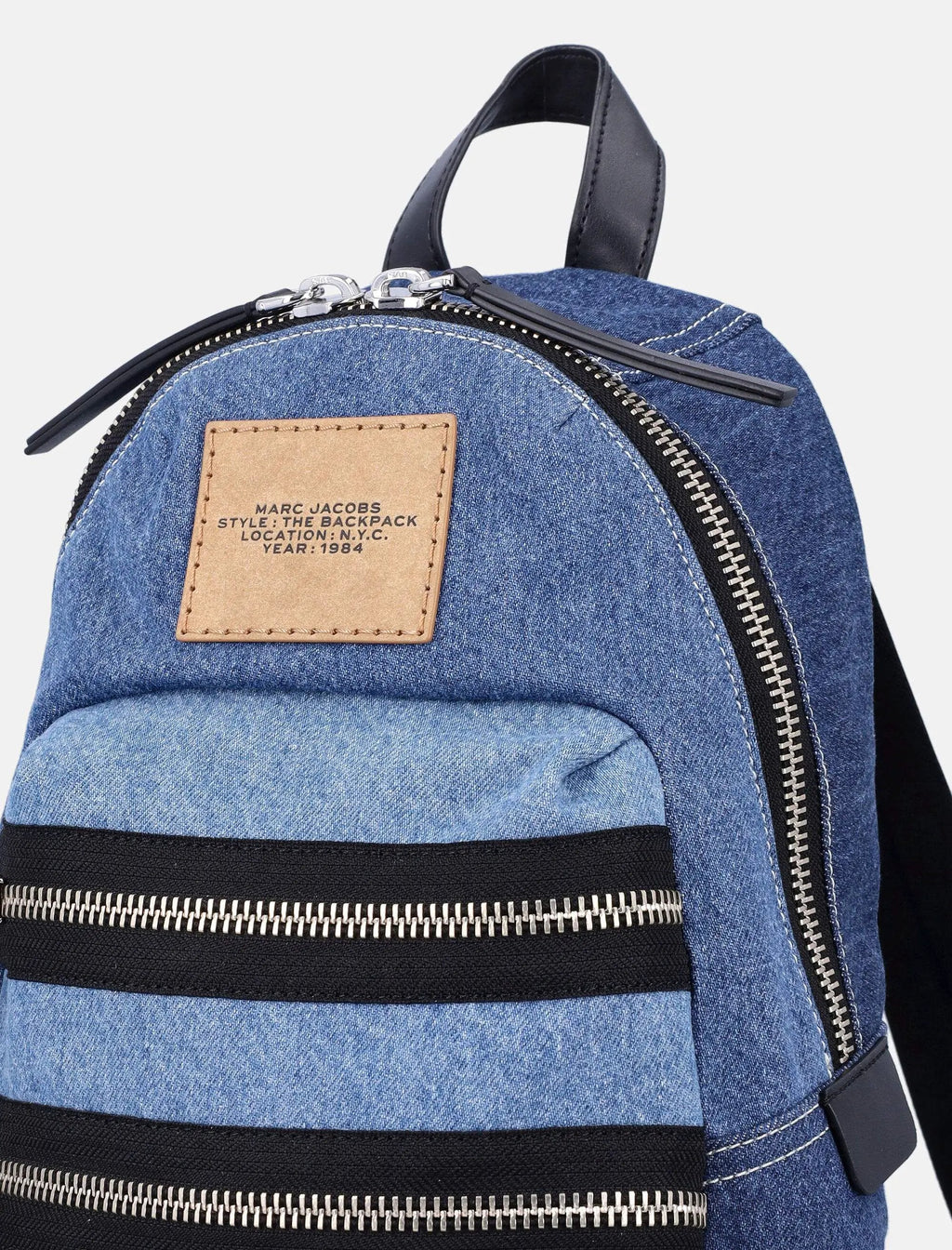 Оригінальна Biker Colorblock Denim Medium Backpack Marc jacobs – вид ззаду