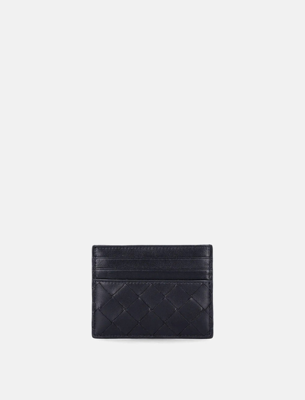 Intrecciato Credit Card Case In Black Nappa Bottega veneta – Гарантія оригінальності – боковий вид