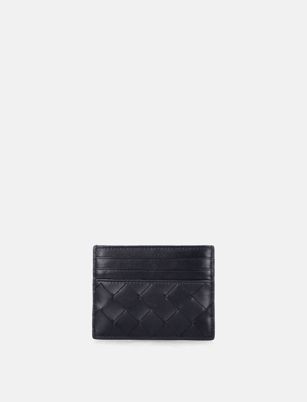 Intrecciato Credit Card Case In Black Nappa Bottega veneta – Гарантія оригінальності – вид ззаду