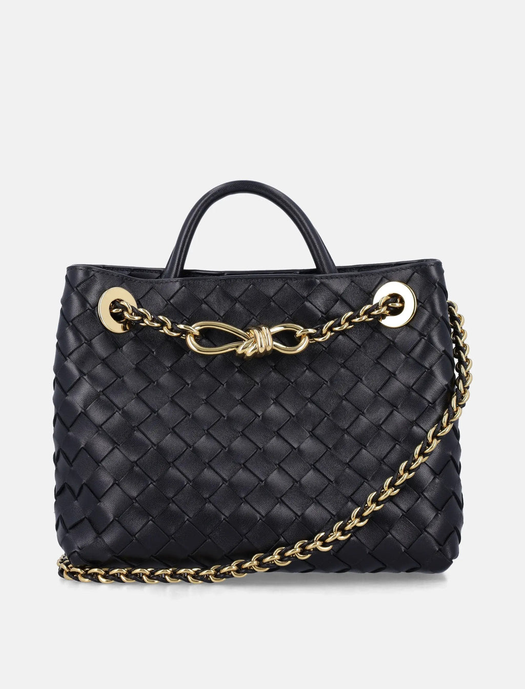 Оригінальна Small Andiamo Intrecciato Chain Bag Bottega veneta – боковий вид