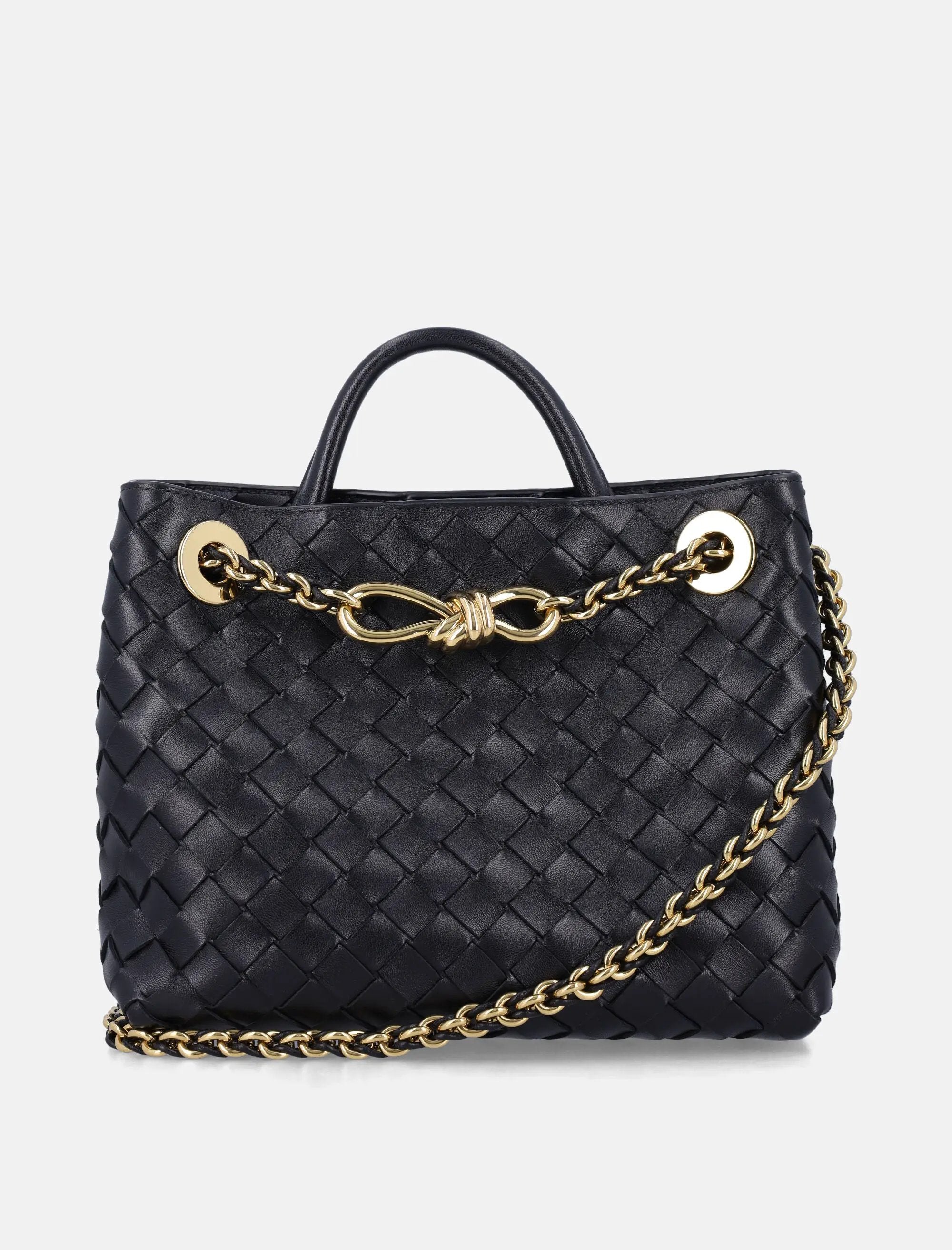 Оригінальна Small Andiamo Intrecciato Chain Bag Bottega veneta – боковий вид
