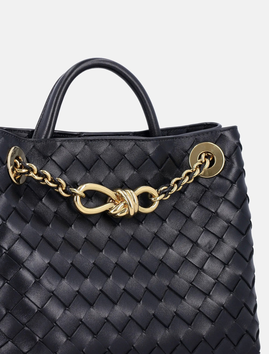 Оригінальна Small Andiamo Intrecciato Chain Bag Bottega veneta – вид ззаду