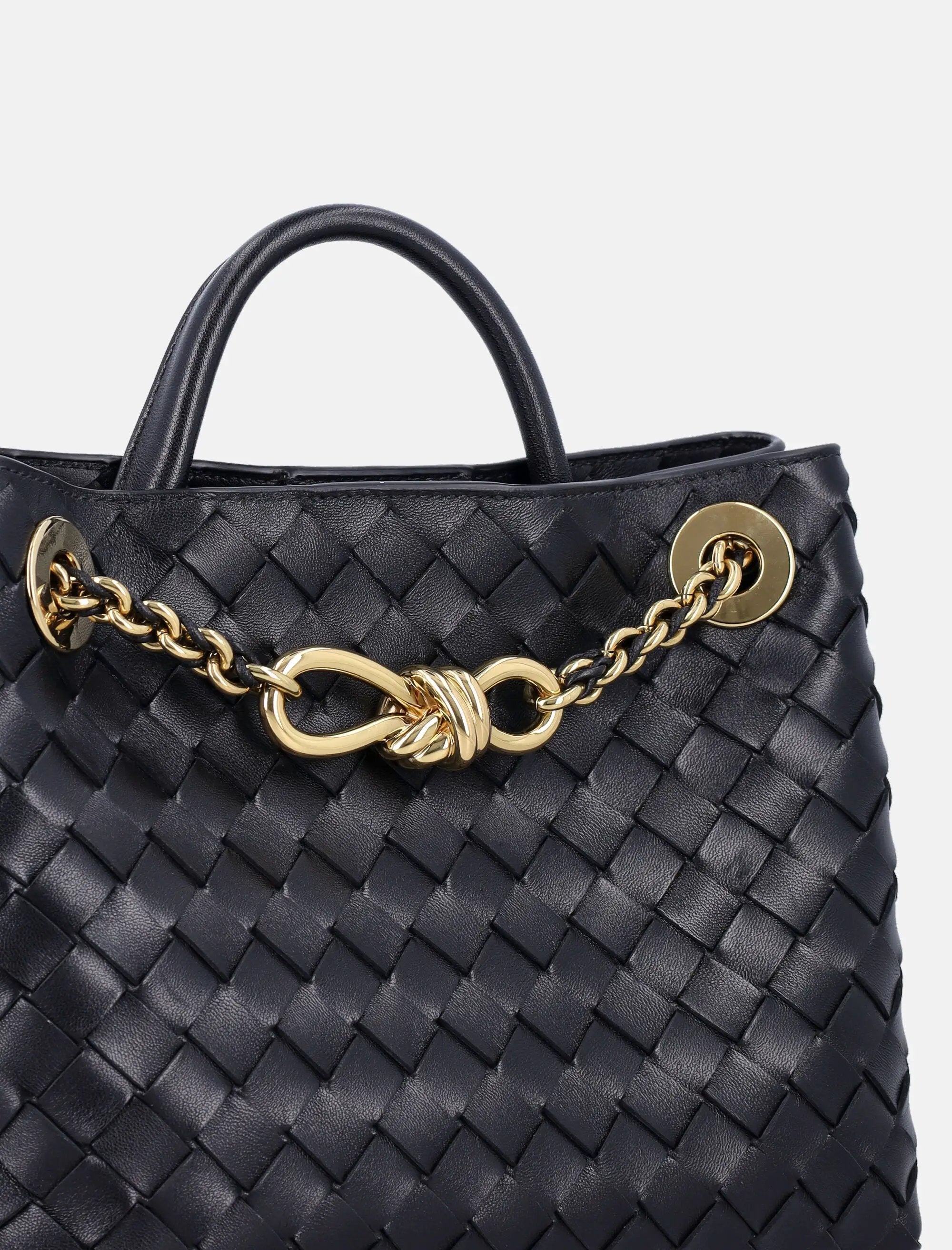 Оригінальна Small Andiamo Intrecciato Chain Bag Bottega veneta – вид ззаду