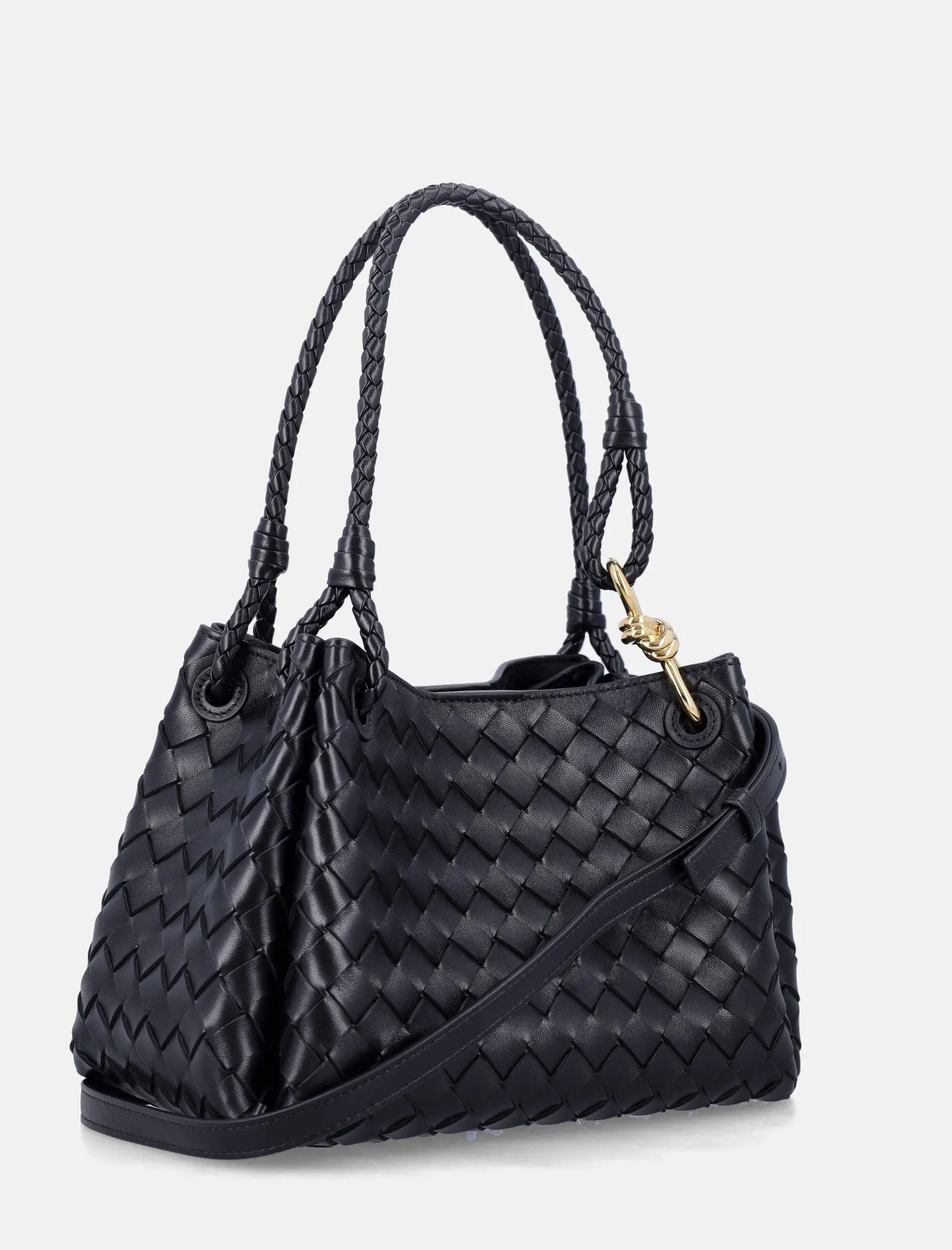 Parachute Intrecciato Shoulder Bag Bottega veneta оригінал – Купити в Україні – вид ззаду