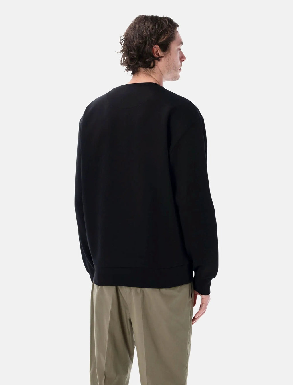 Оригінальна Technical Cotton Black Sweatshirt Prada – вид ззаду