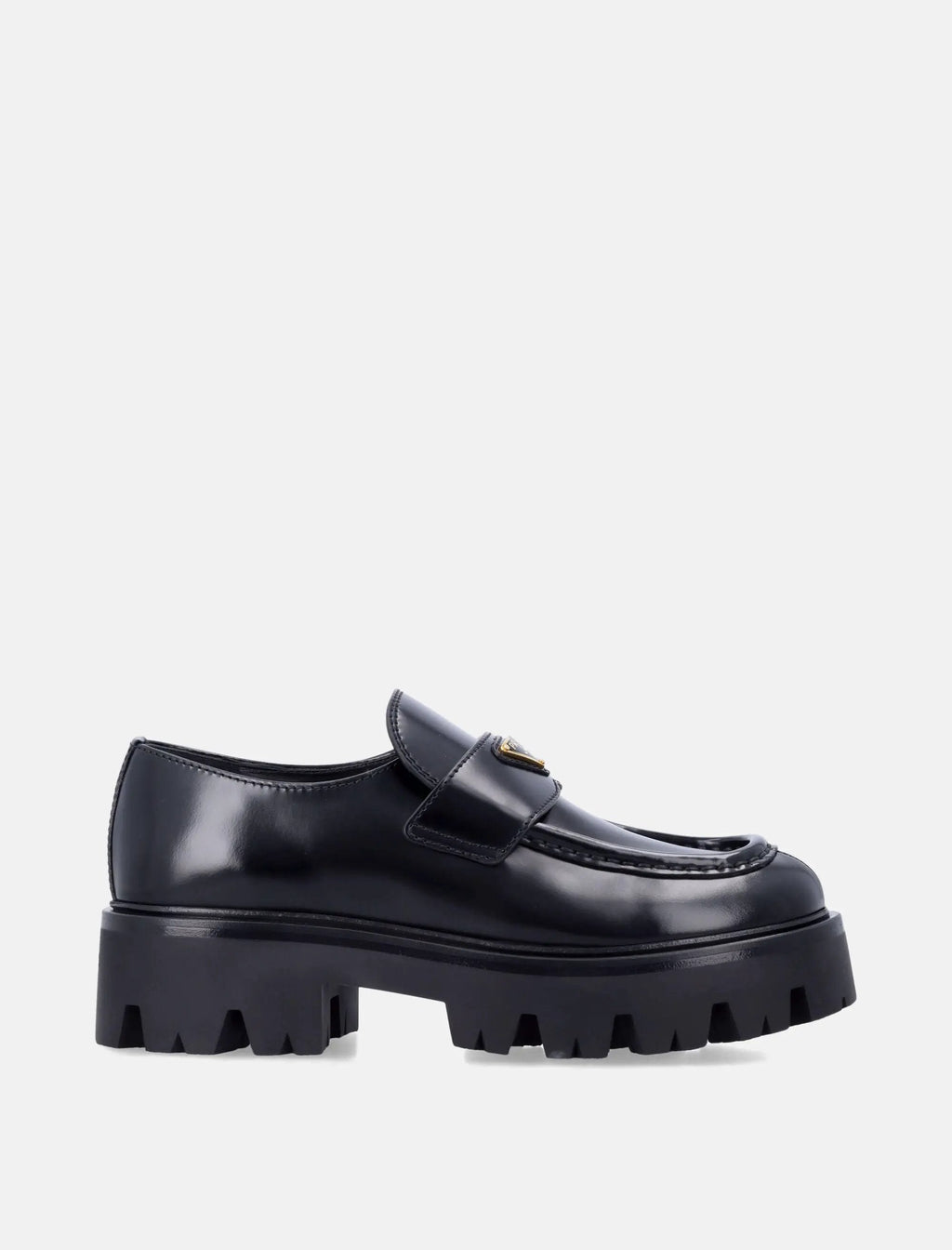 Brushed Leather Loafers Prada оригінал – Купити в Україні – боковий вид
