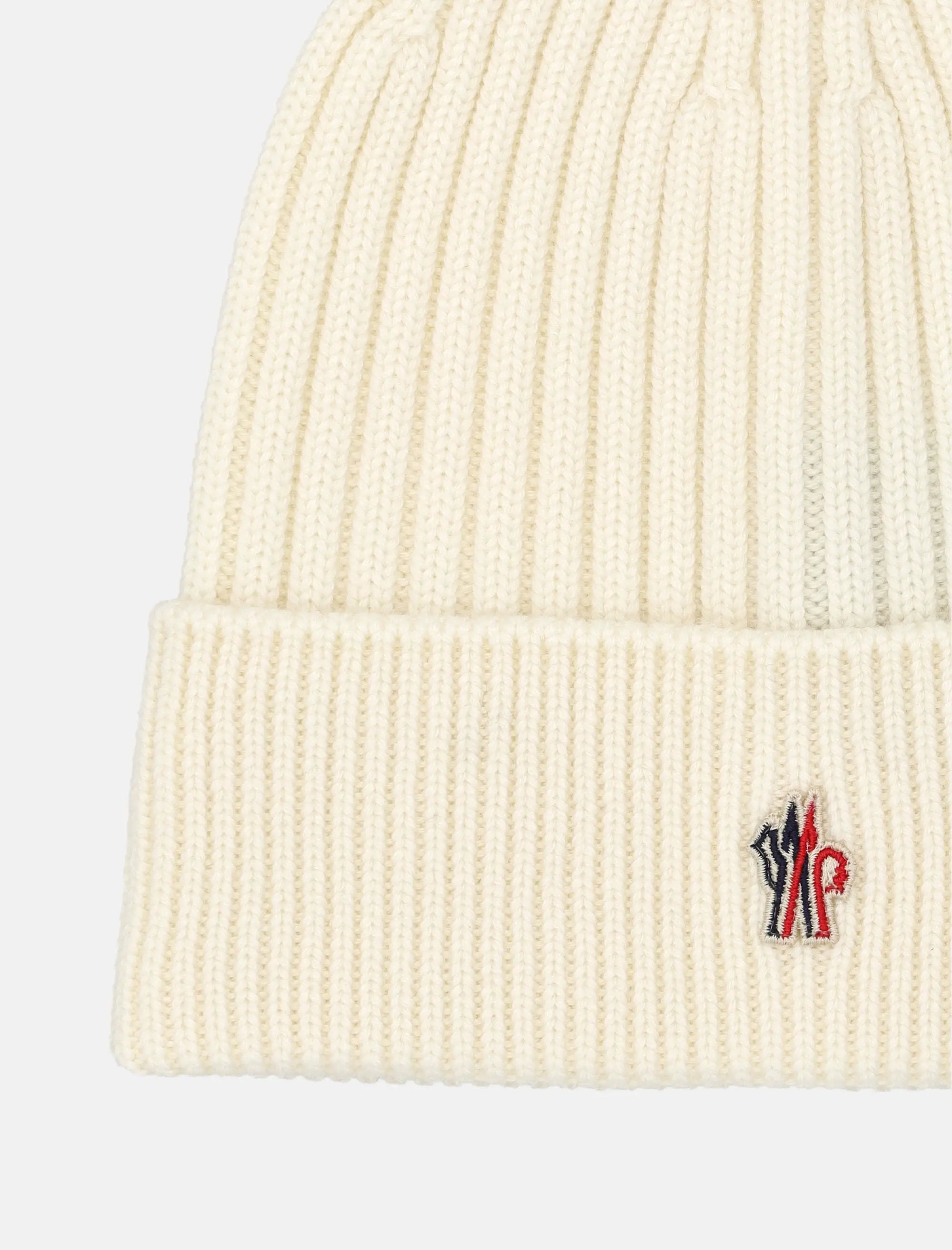 Оригінальна Rib Knit Wool Beanie Moncler Grenoble Moncler – вид ззаду