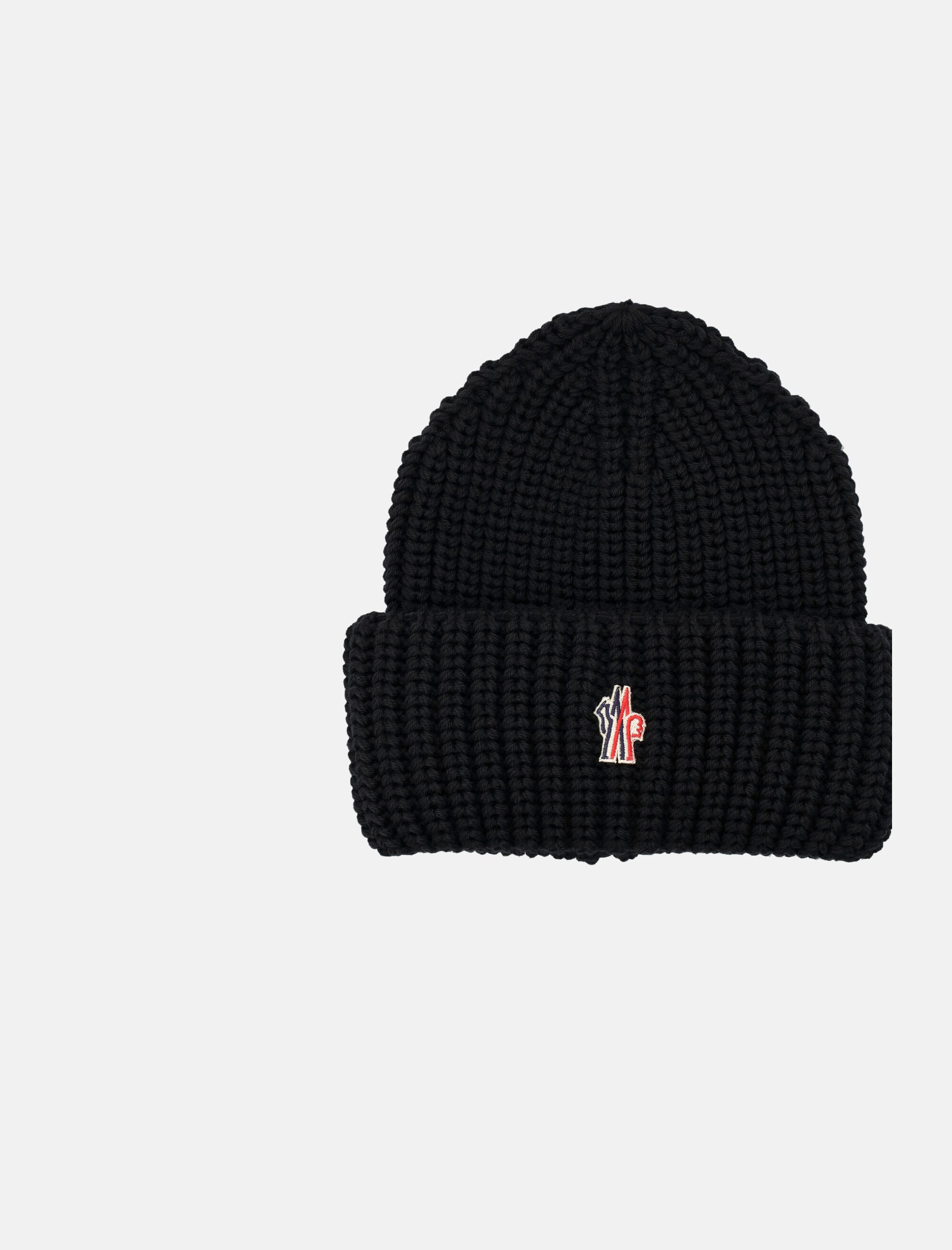 Wool Beanie With Logo Moncler оригінал – Купити в Україні – боковий вид - MONCLER