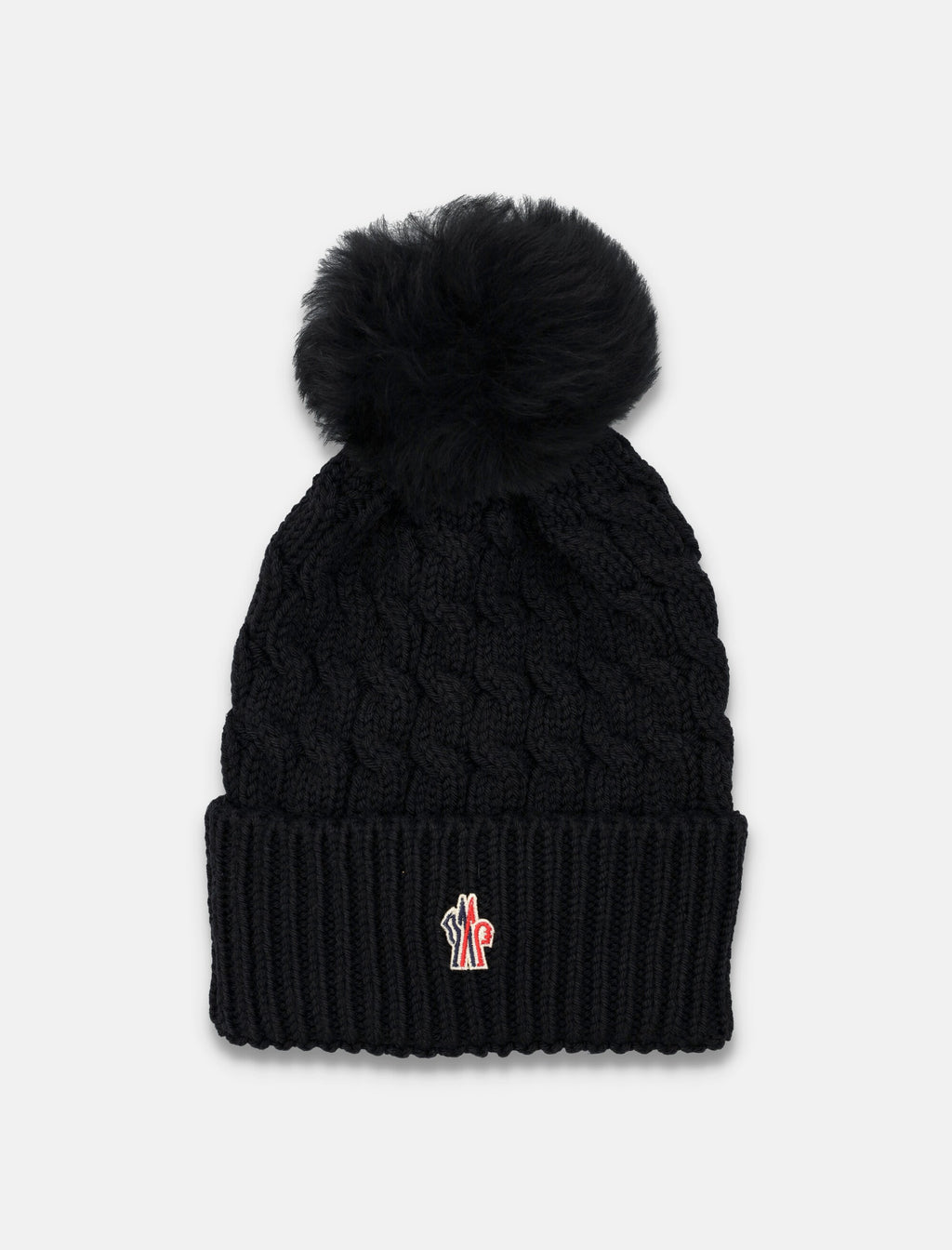 Wool Beanie With Shearling Pom Pom Moncler оригінал – Купити в Україні – боковий вид