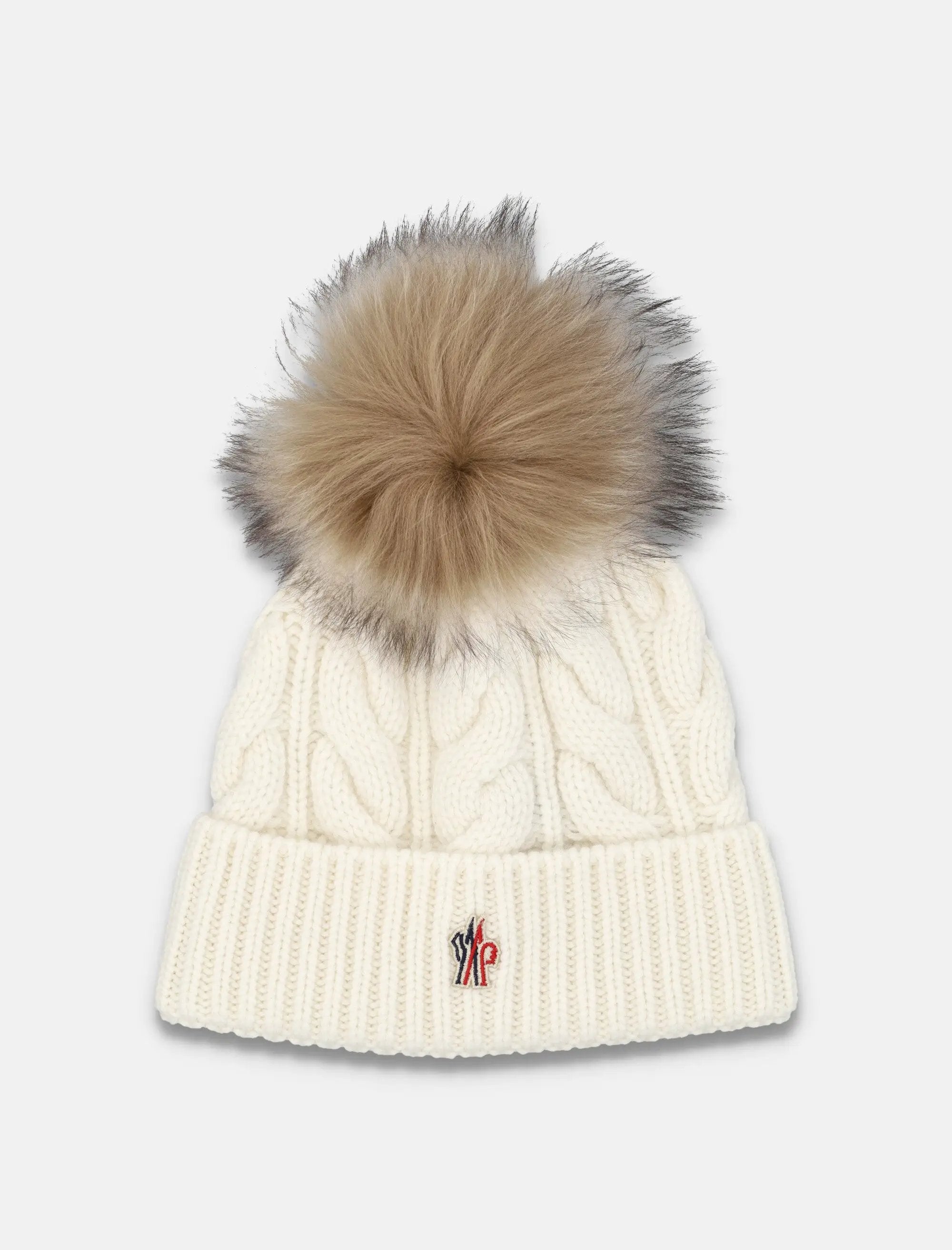 Оригінальна Wool And Cashmere Beanie With Pom Pom Moncler Grenoble Moncler – боковий вид