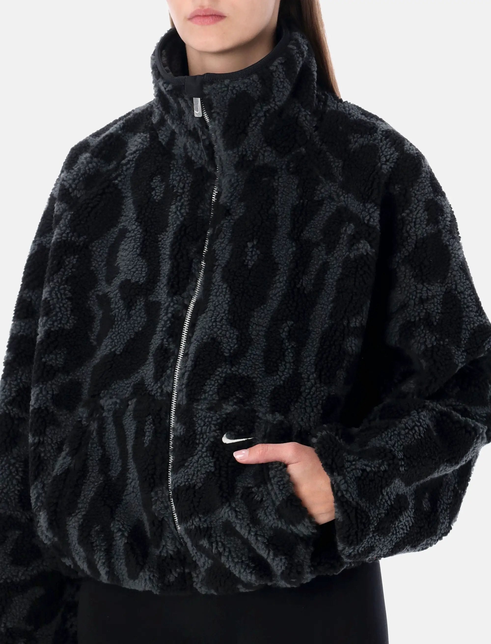 High Pile Black Fleece Jacket Nike оригінал – Купити в Україні – детальний вид