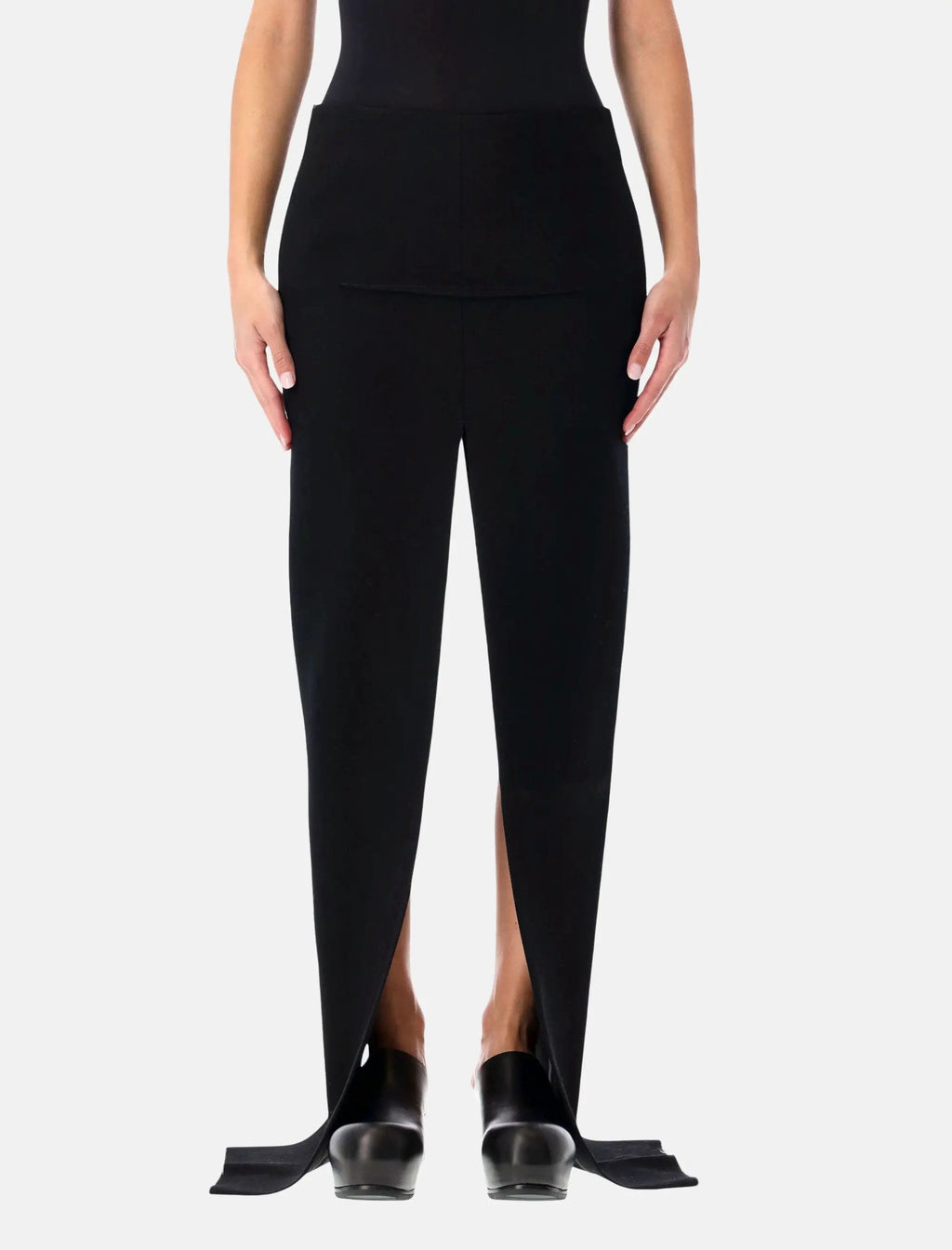 Black Long Sliced Skirt Rick owens оригінал – Купити в Україні – боковий вид