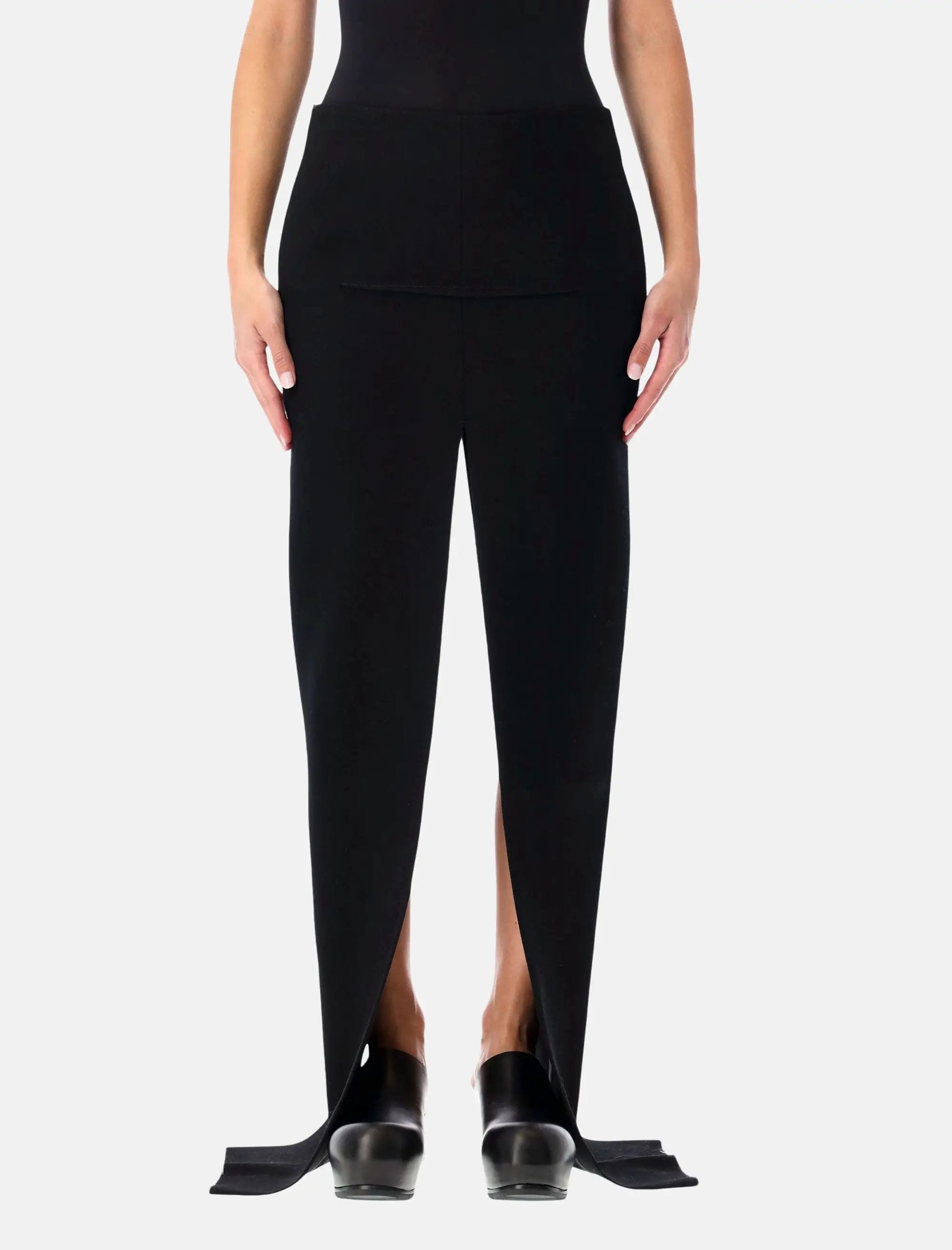 Black Long Sliced Skirt Rick owens оригінал – Купити в Україні – боковий вид