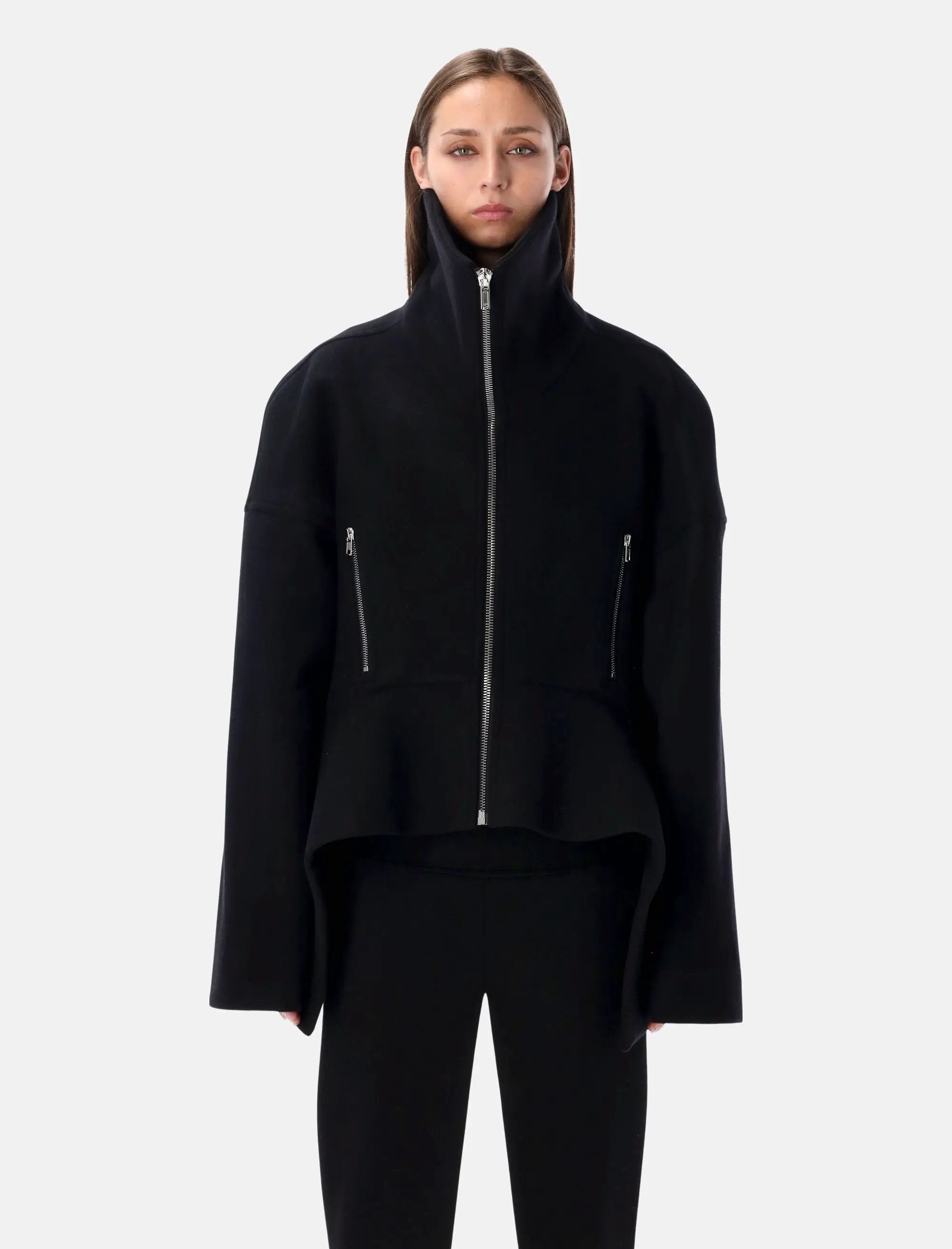 Black Wool Draculimo Structured Jacket Rick owens оригінал – Купити в Україні – боковий вид