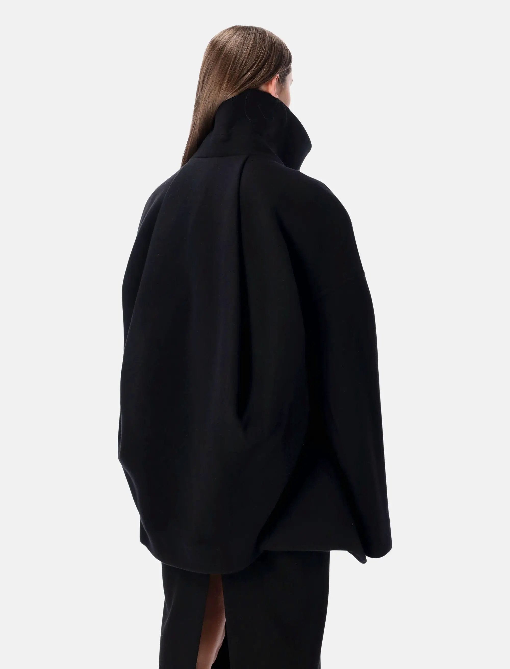 Black Wool Draculimo Structured Jacket Rick owens оригінал – Купити в Україні – вид ззаду
